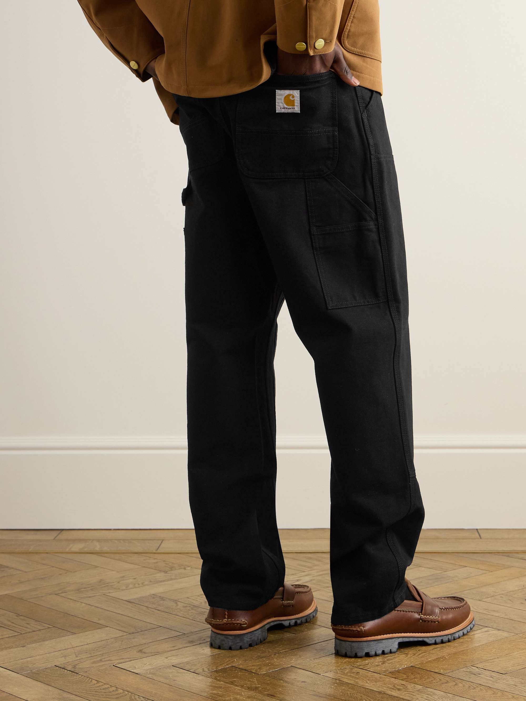 Double Knee Straight-Leg Cotton-Canvas Carpenter Trousers view