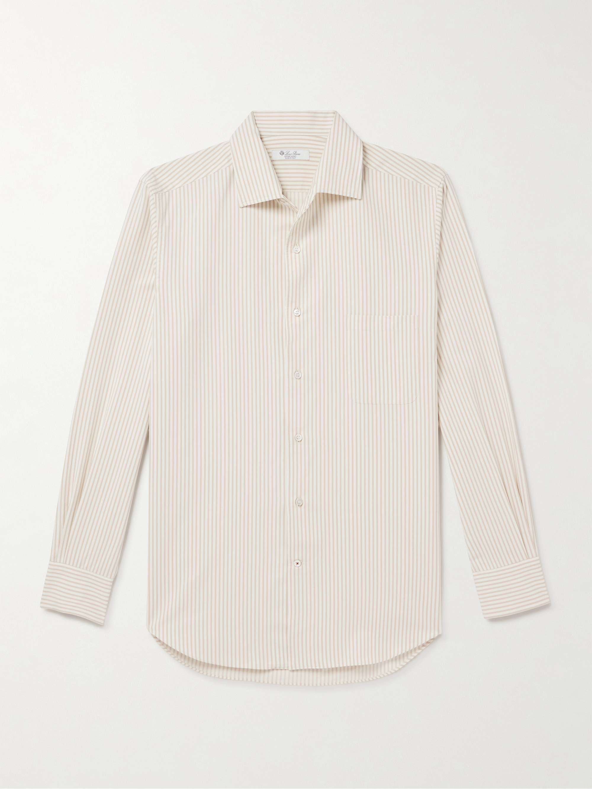 Andre Striped Silk and Cotton-Blend Twill Shirt hero visual