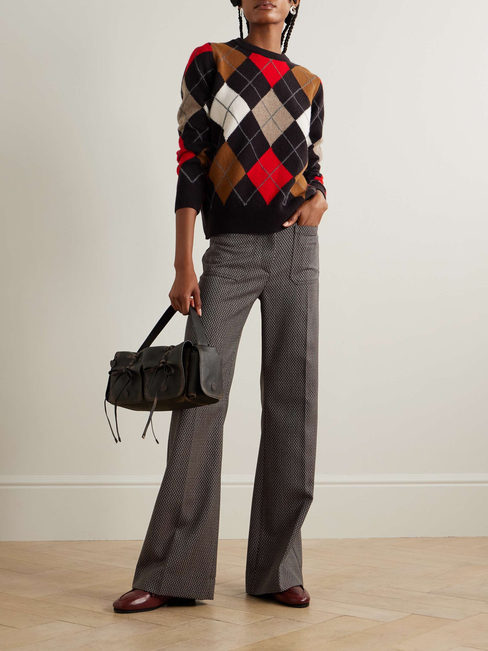 Argyle wool sweater view