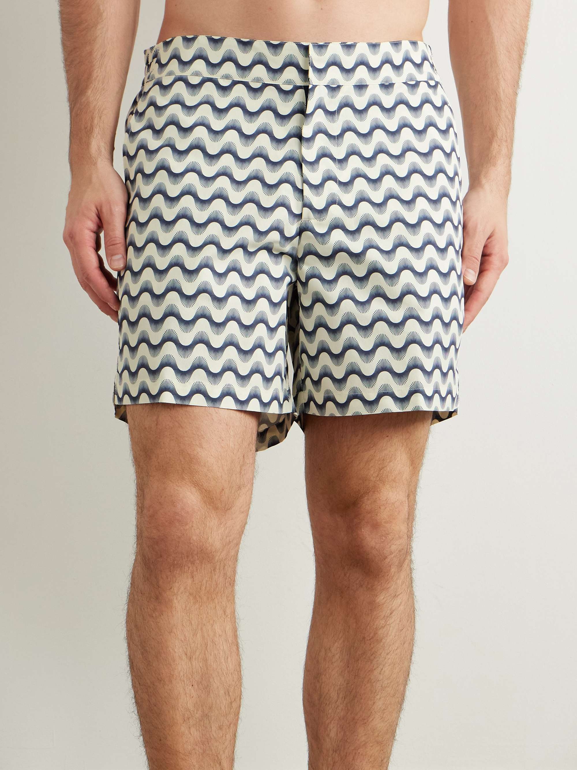 Porto Straight-Leg Mid-Length Printed Recycled Swim Shorts view