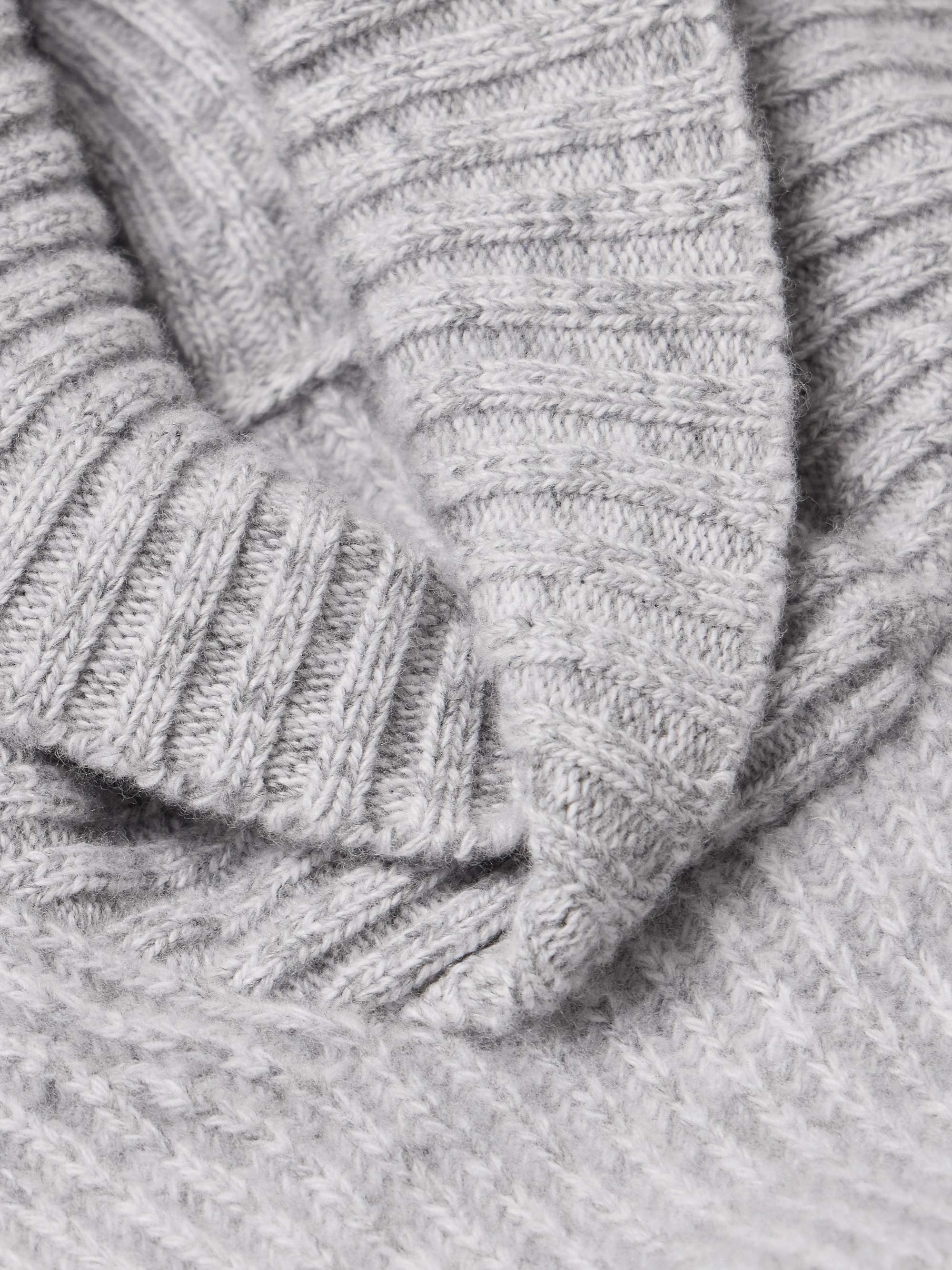 Shawl-Collar Ribbed Wool Sweater view