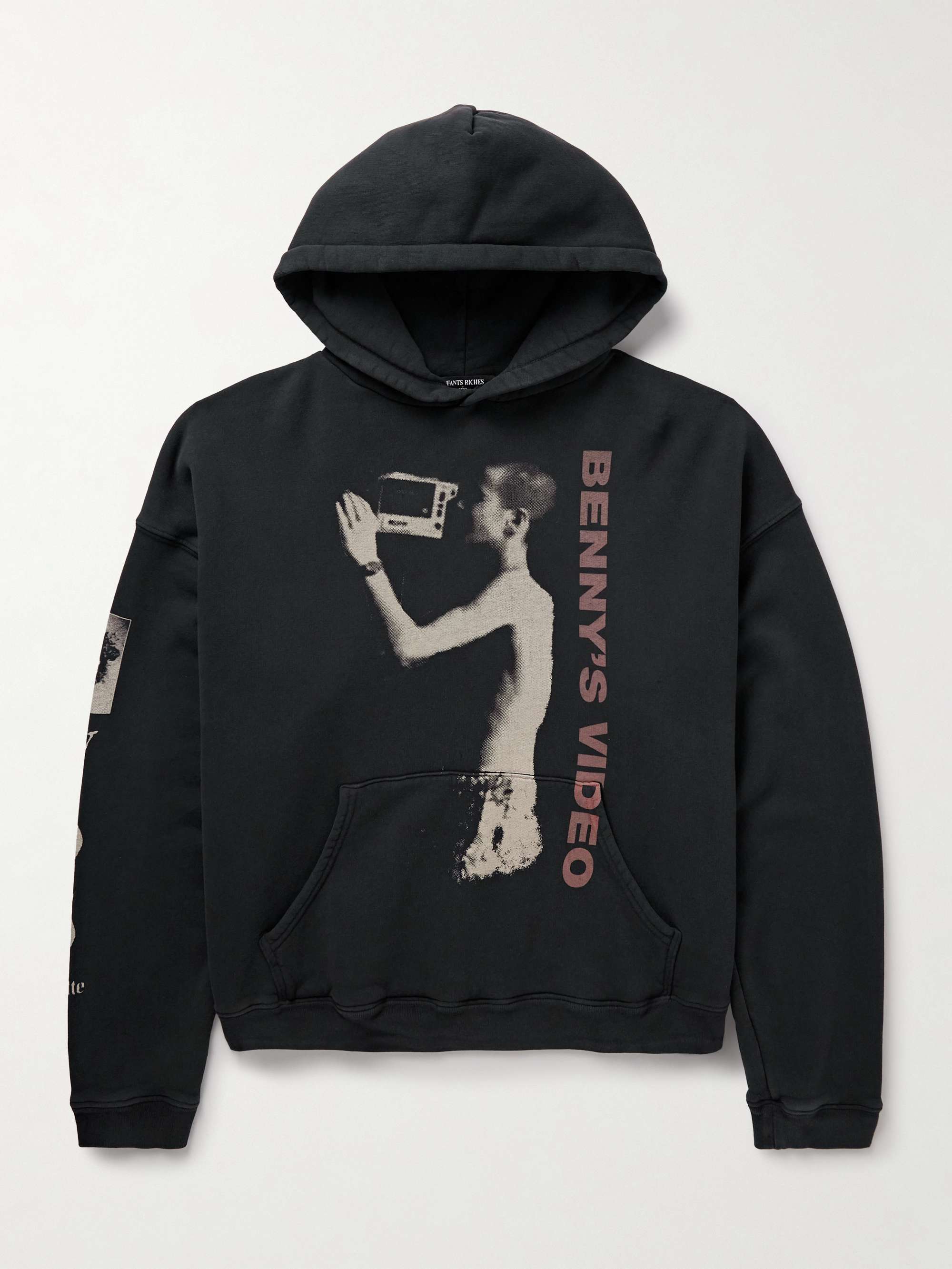 Benny's Video Printed Cotton-Jersey Hoodie hero visual