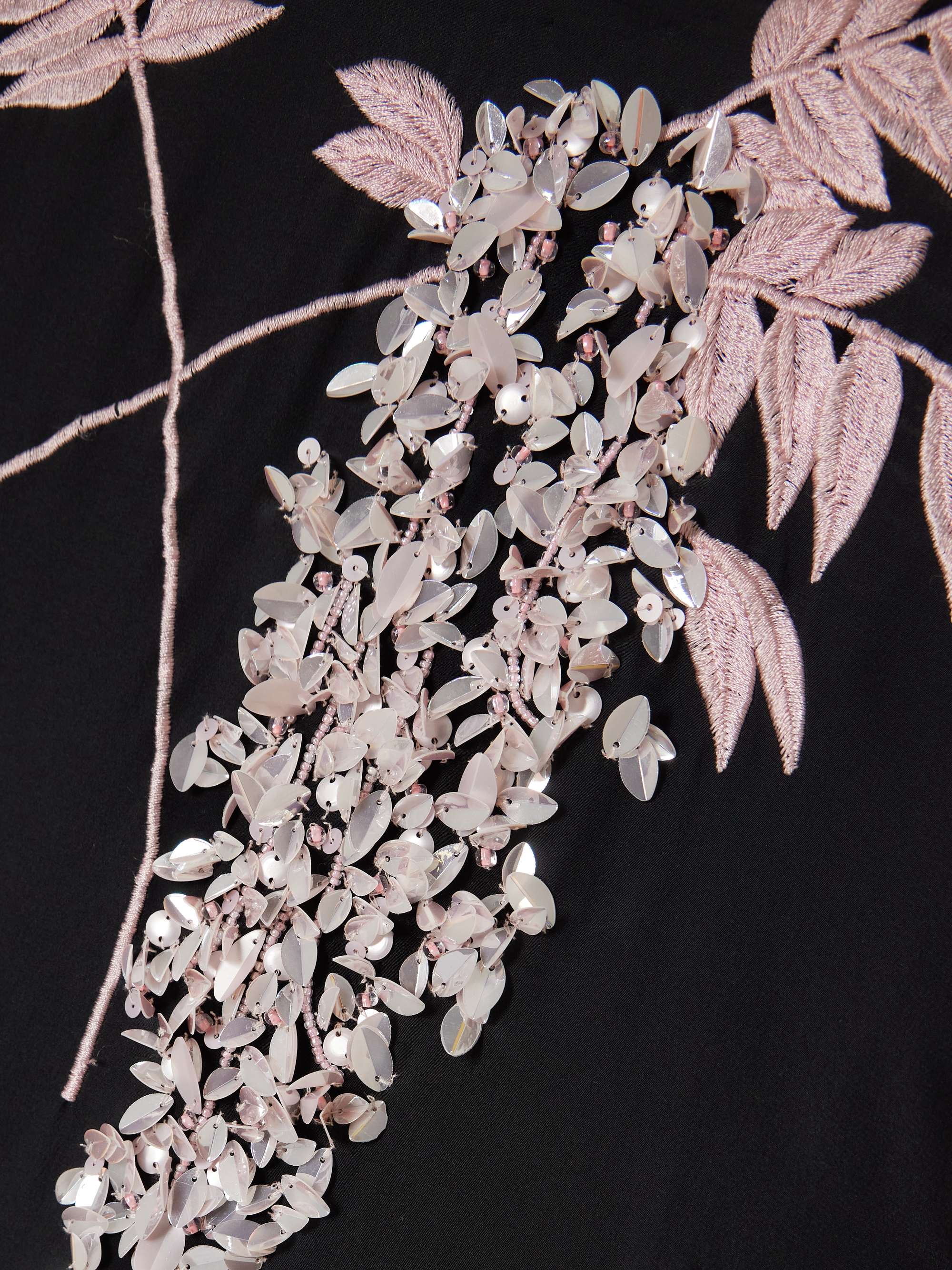 Harry embellished silk crepe de chine midi dress view