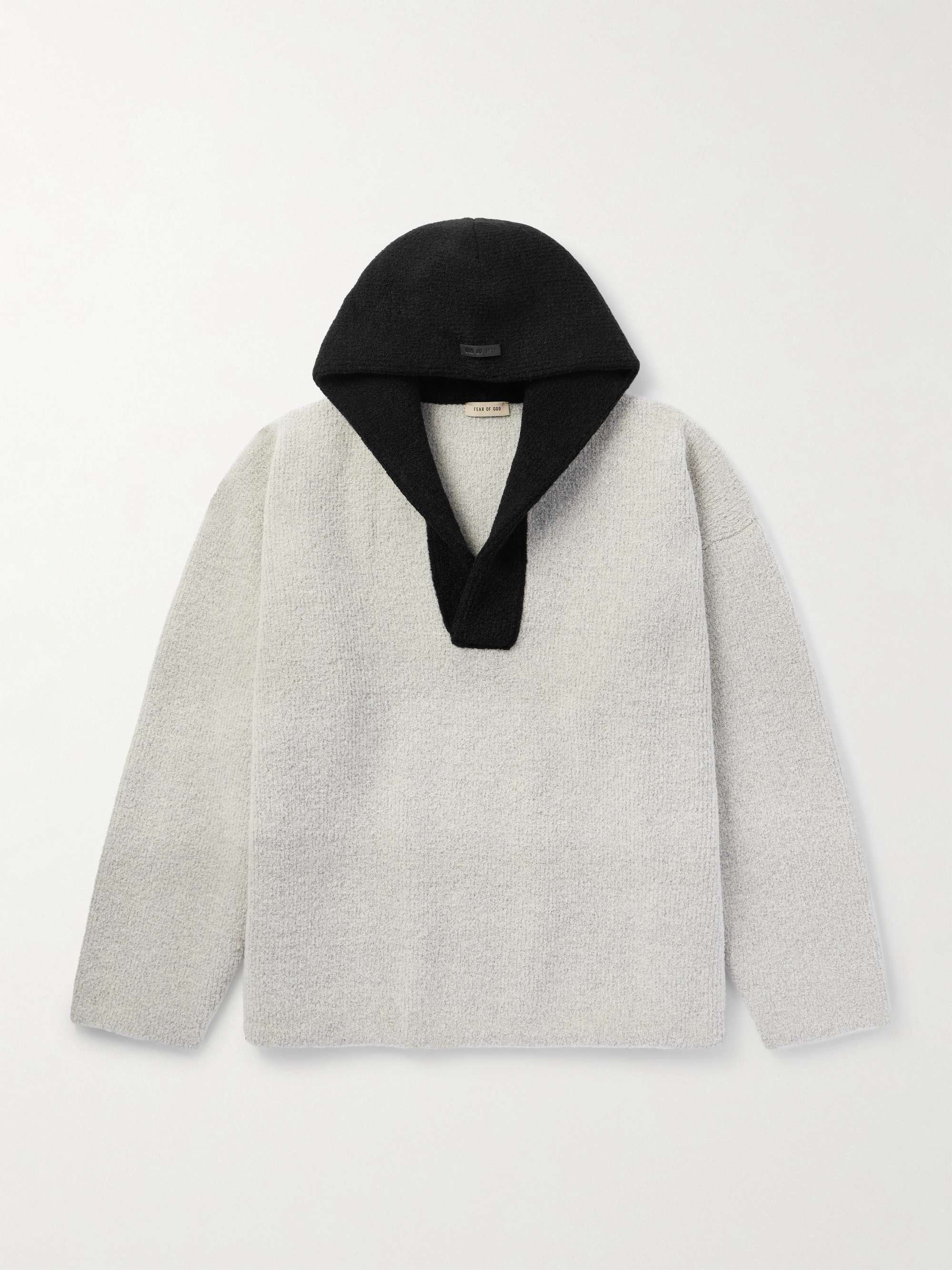 Oversized Colour-Block Wool-Blend Bouclé Hoodie hero visual