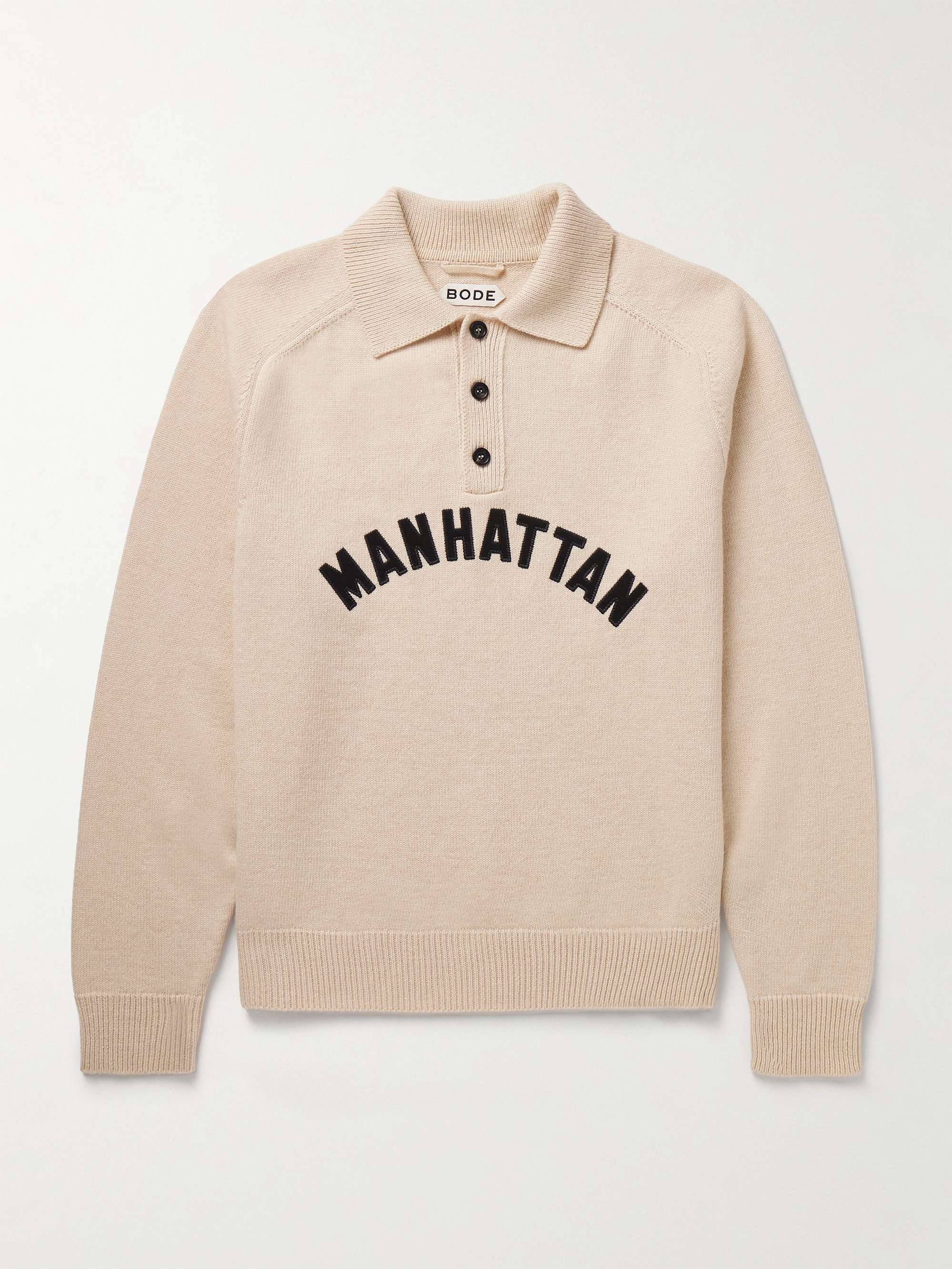 Manhattan Appliquéd Wool Polo Shirt hero visual