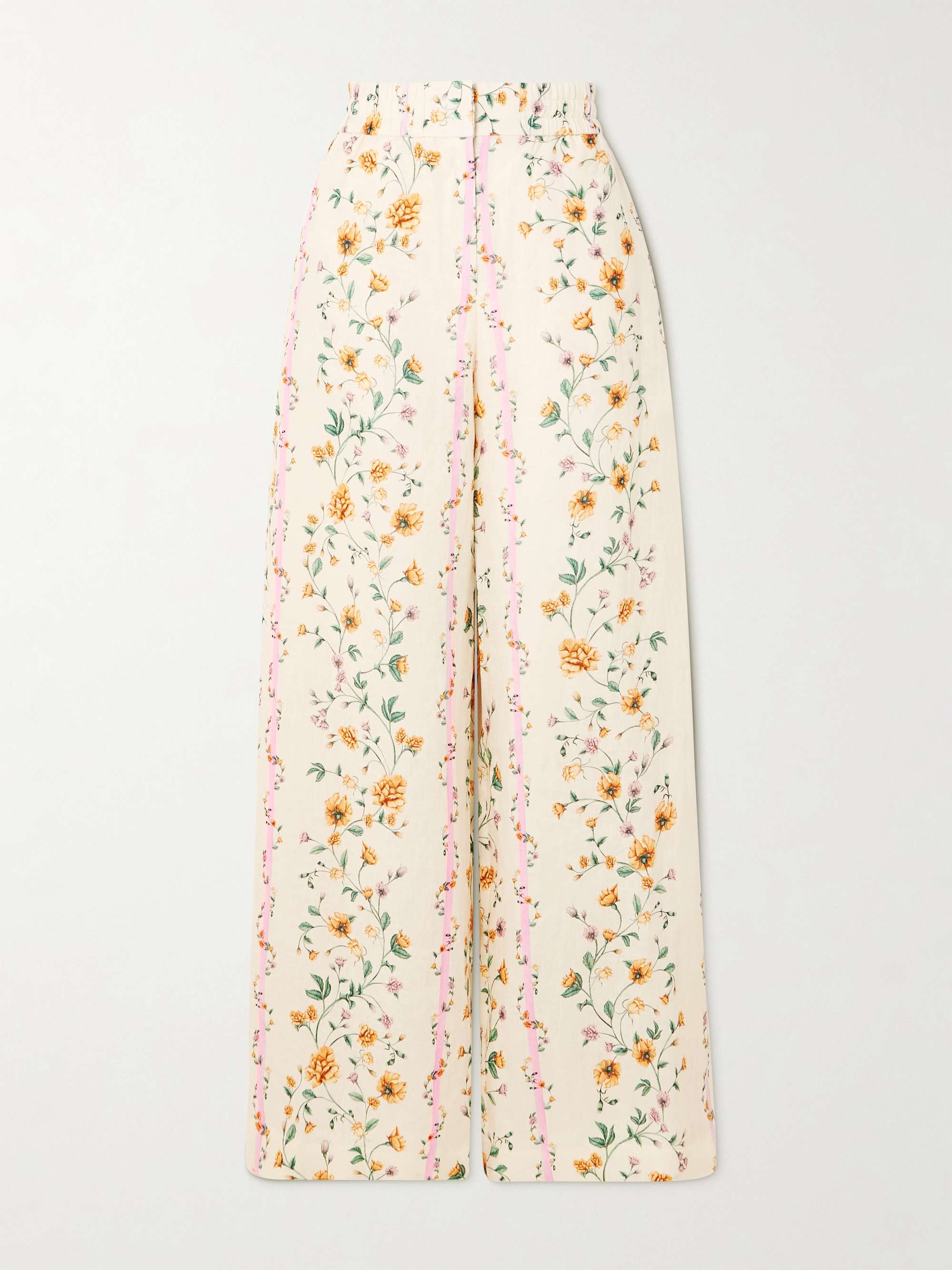Totoa Chinesis floral-print linen wide-leg pants hero visual