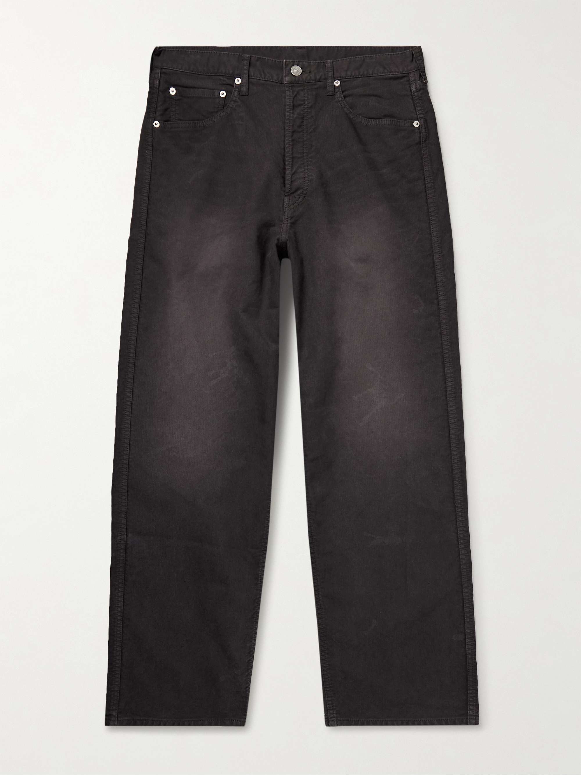 Fluxus 01 Slim-Fit Straight-Leg Garment-Dyed Cotton Trousers hero visual