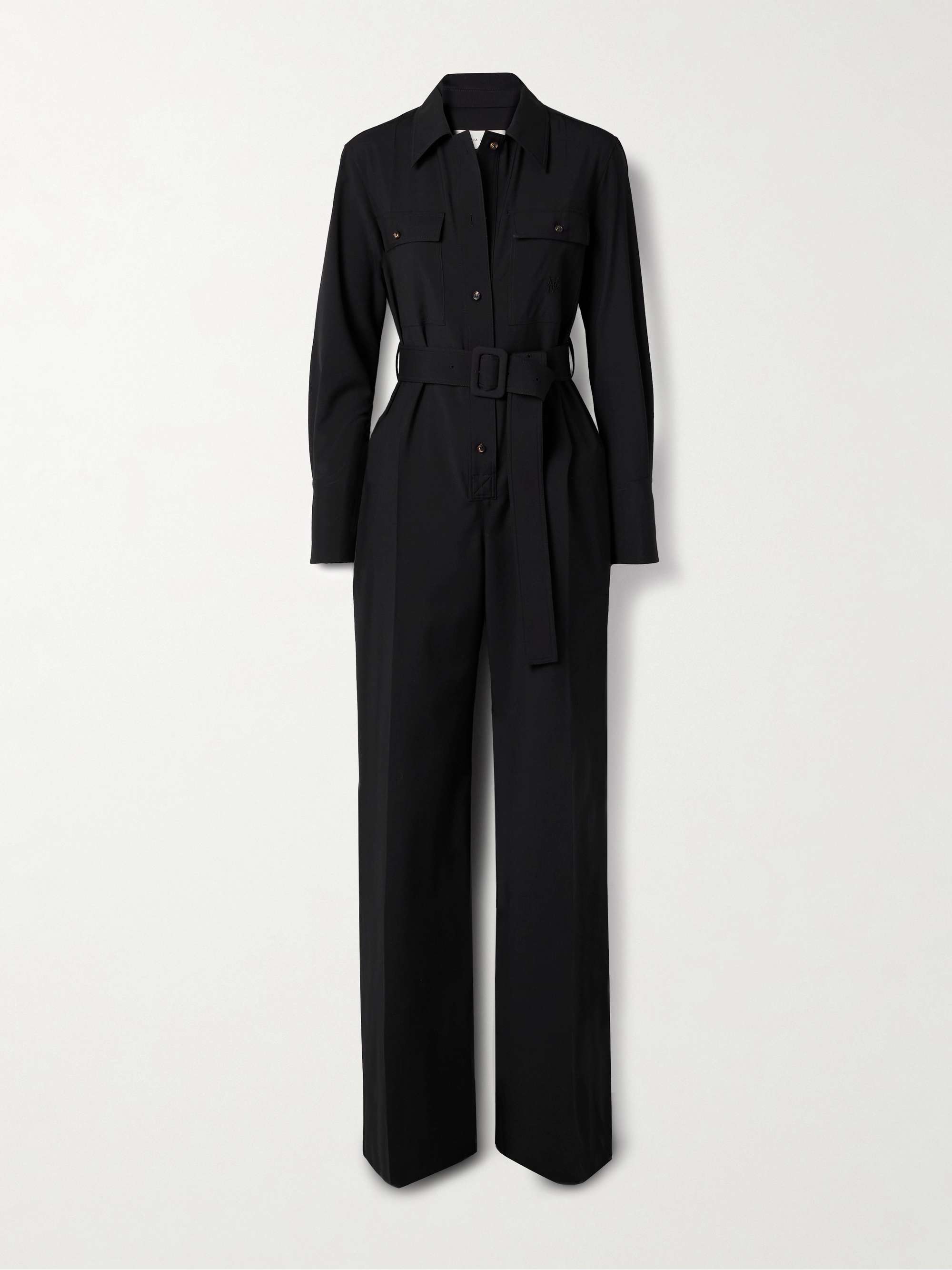 Nadia belted wool and silk-blend jumpsuit hero visual