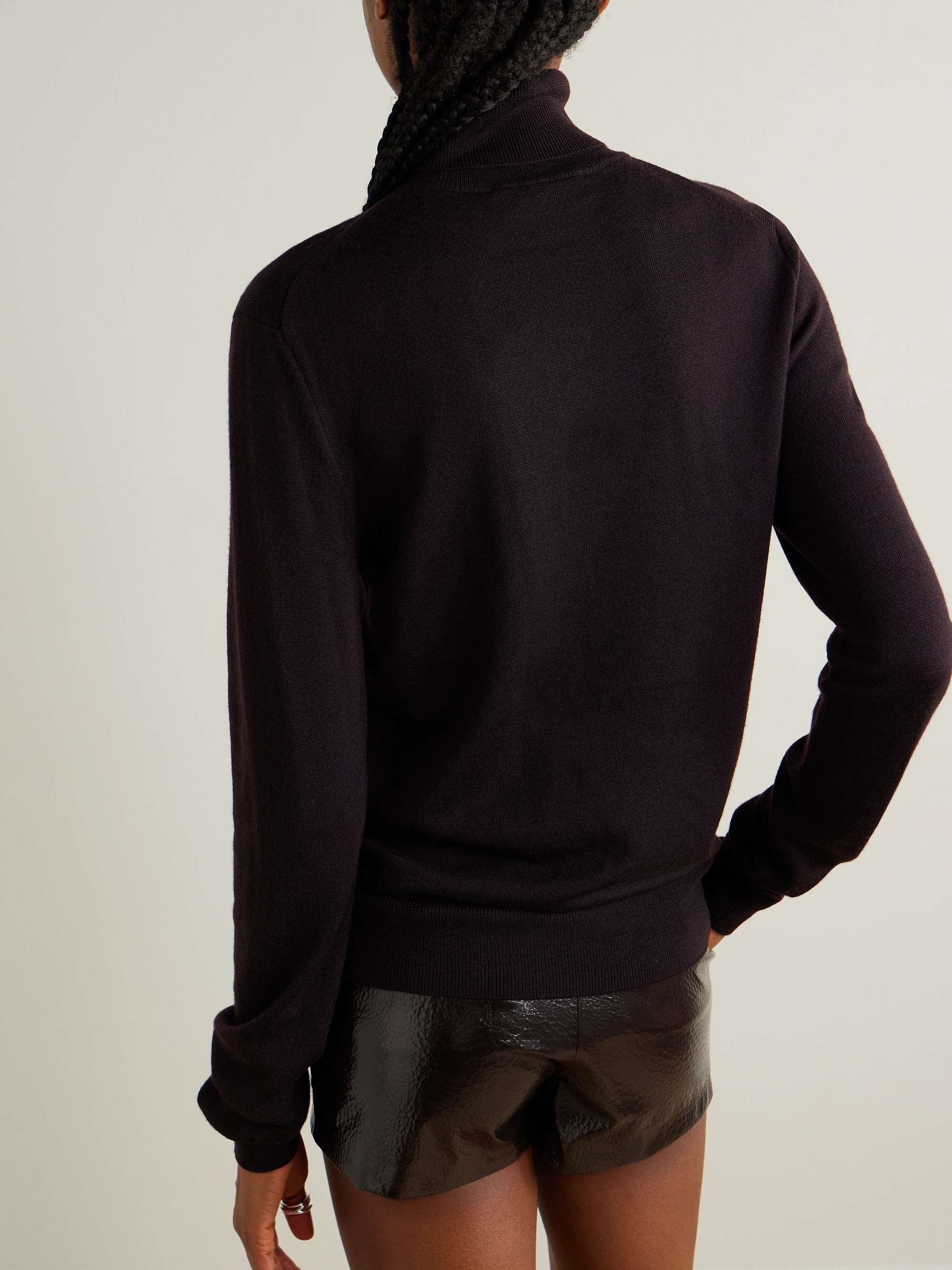 Eve merino wool turtleneck sweater view