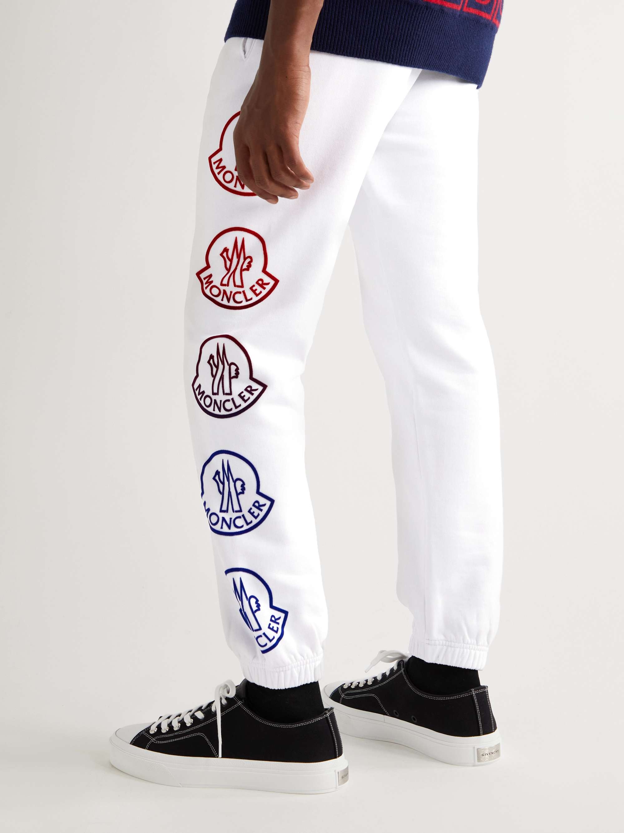 Tapered Logo-Print Cotton-Jersey Sweatpants view