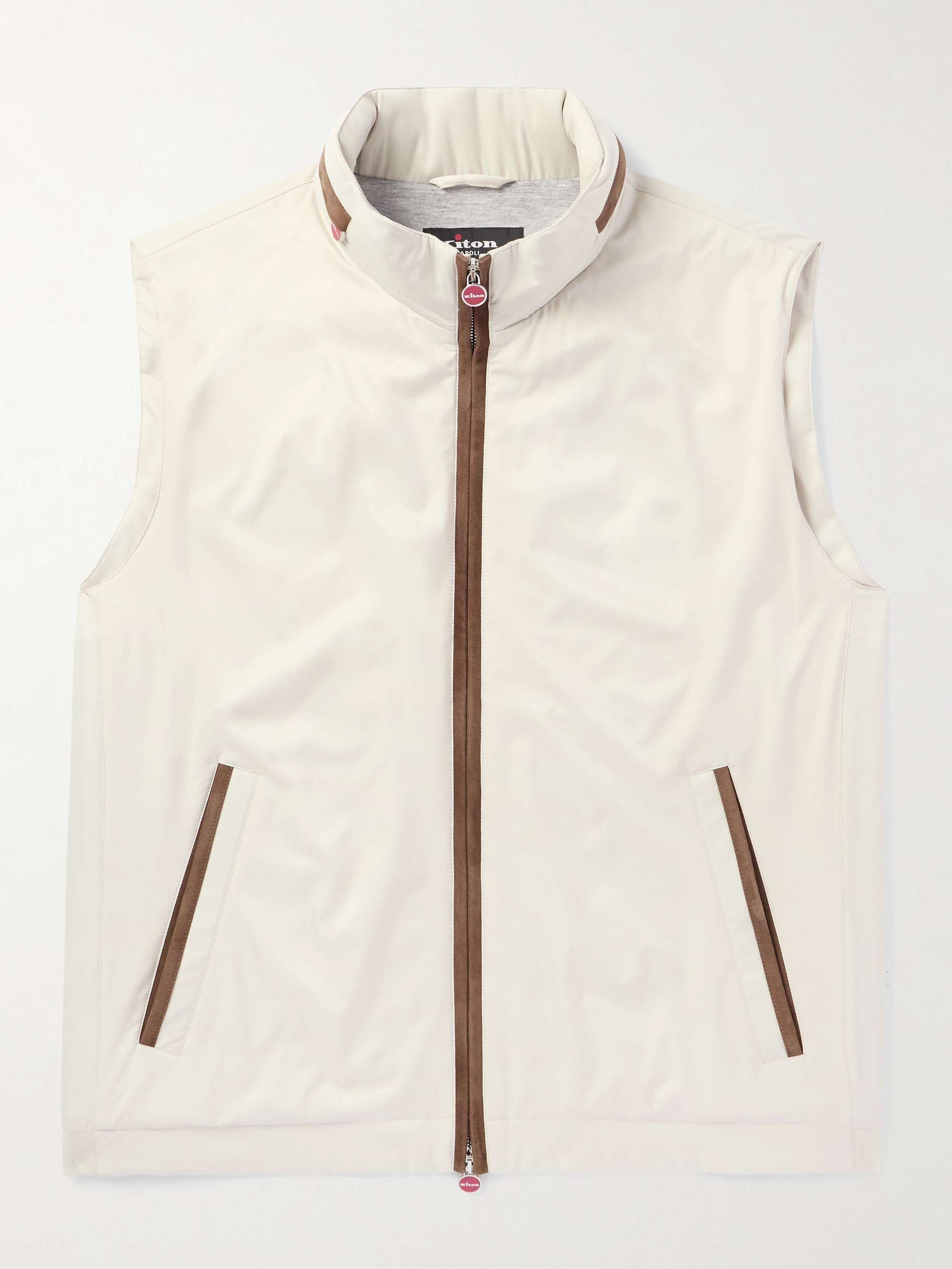 Suede-Trimmed Shell Gilet hero visual