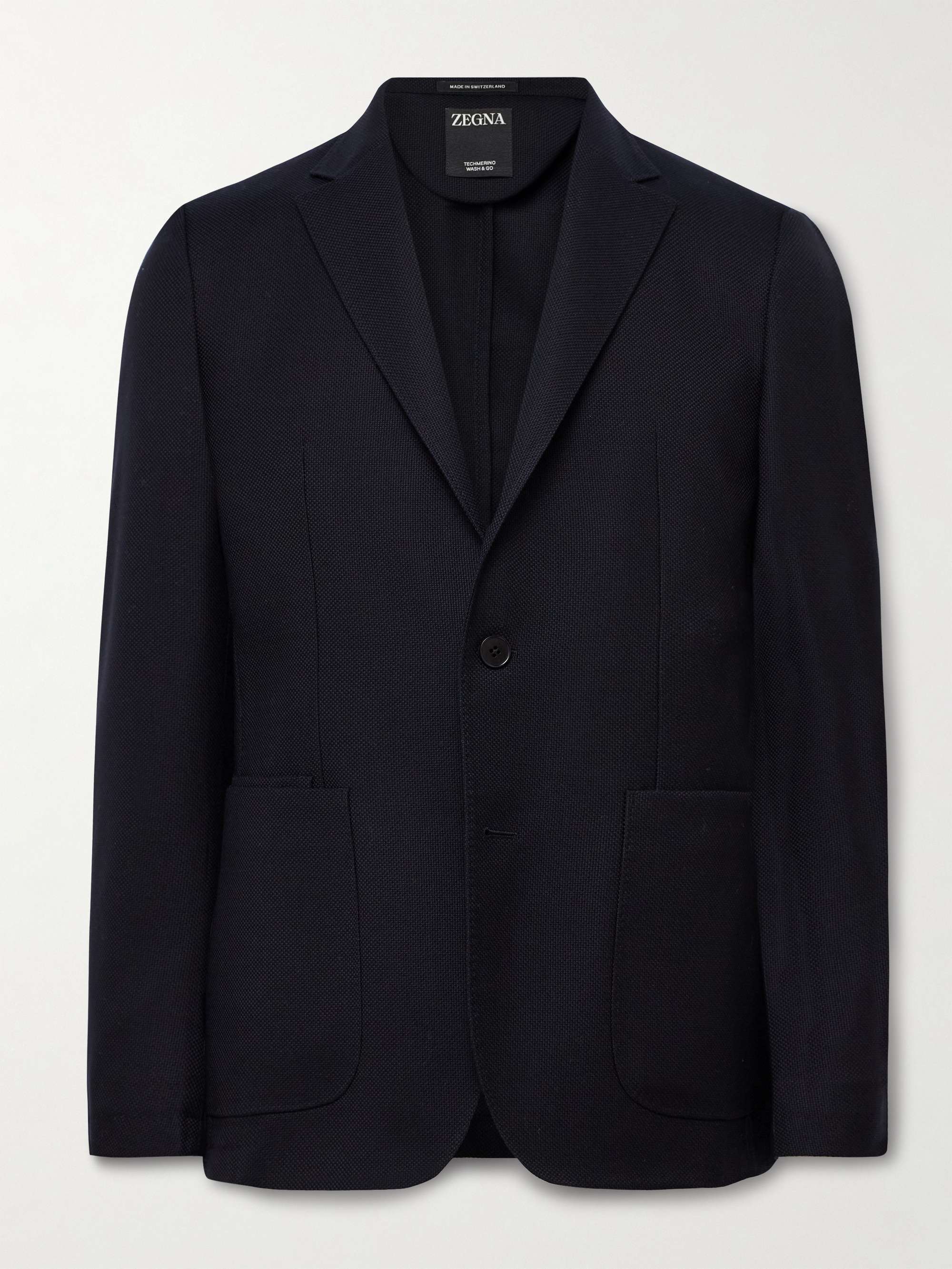 Slim-Fit Wool-Piqué Blazer hero visual