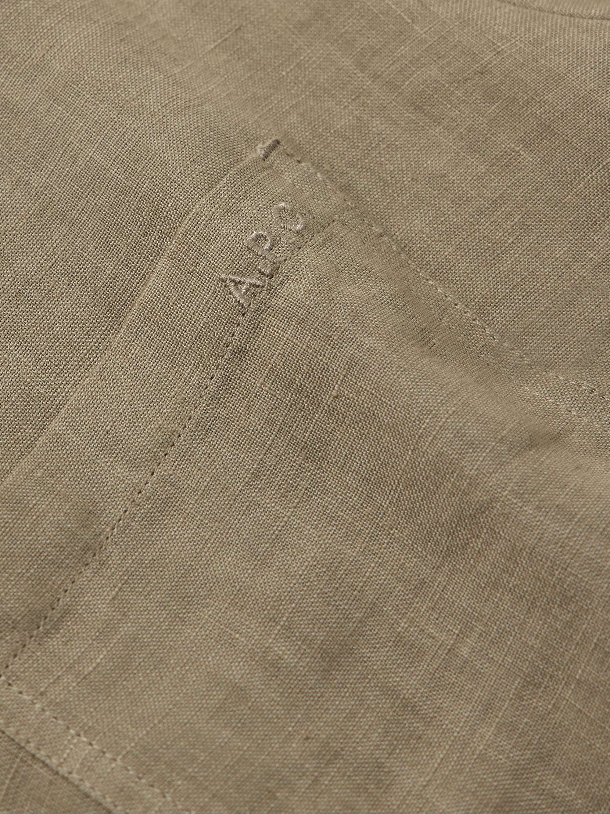Bellini Logo-Embroidered Linen Shirt view