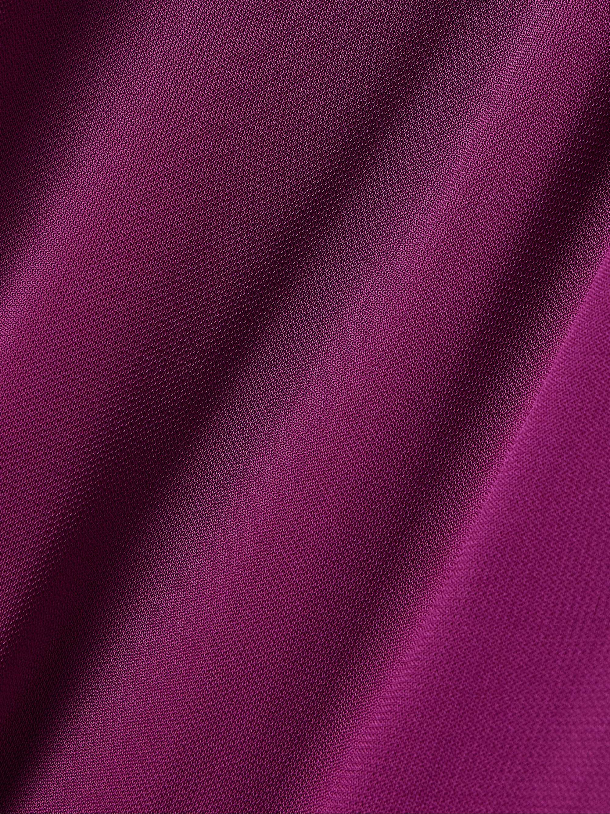 Polyta one-shoulder pleated draped jersey gown view