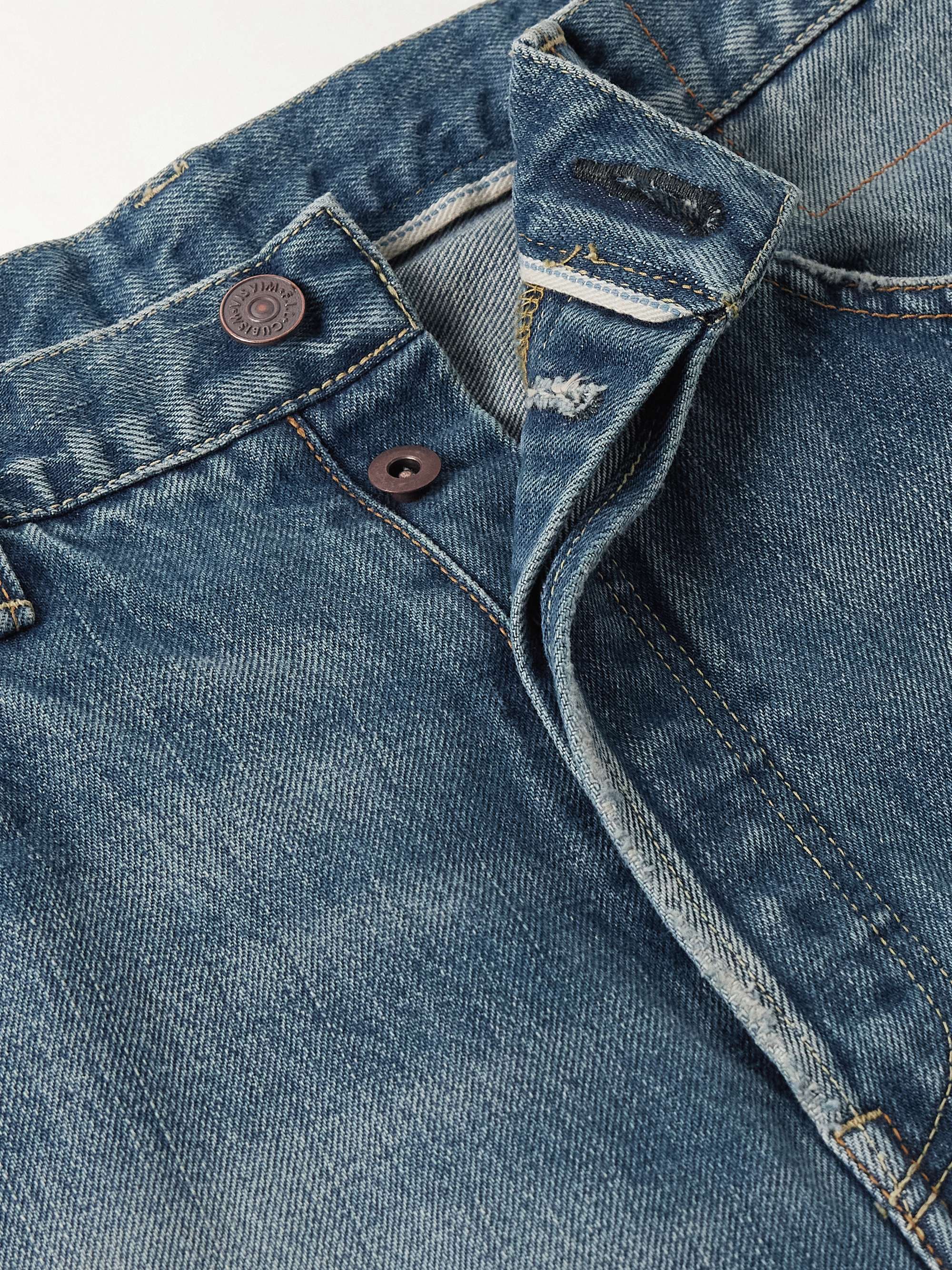 Social Sculpture 01 Straight-Leg Distressed Selvedge Jeans view