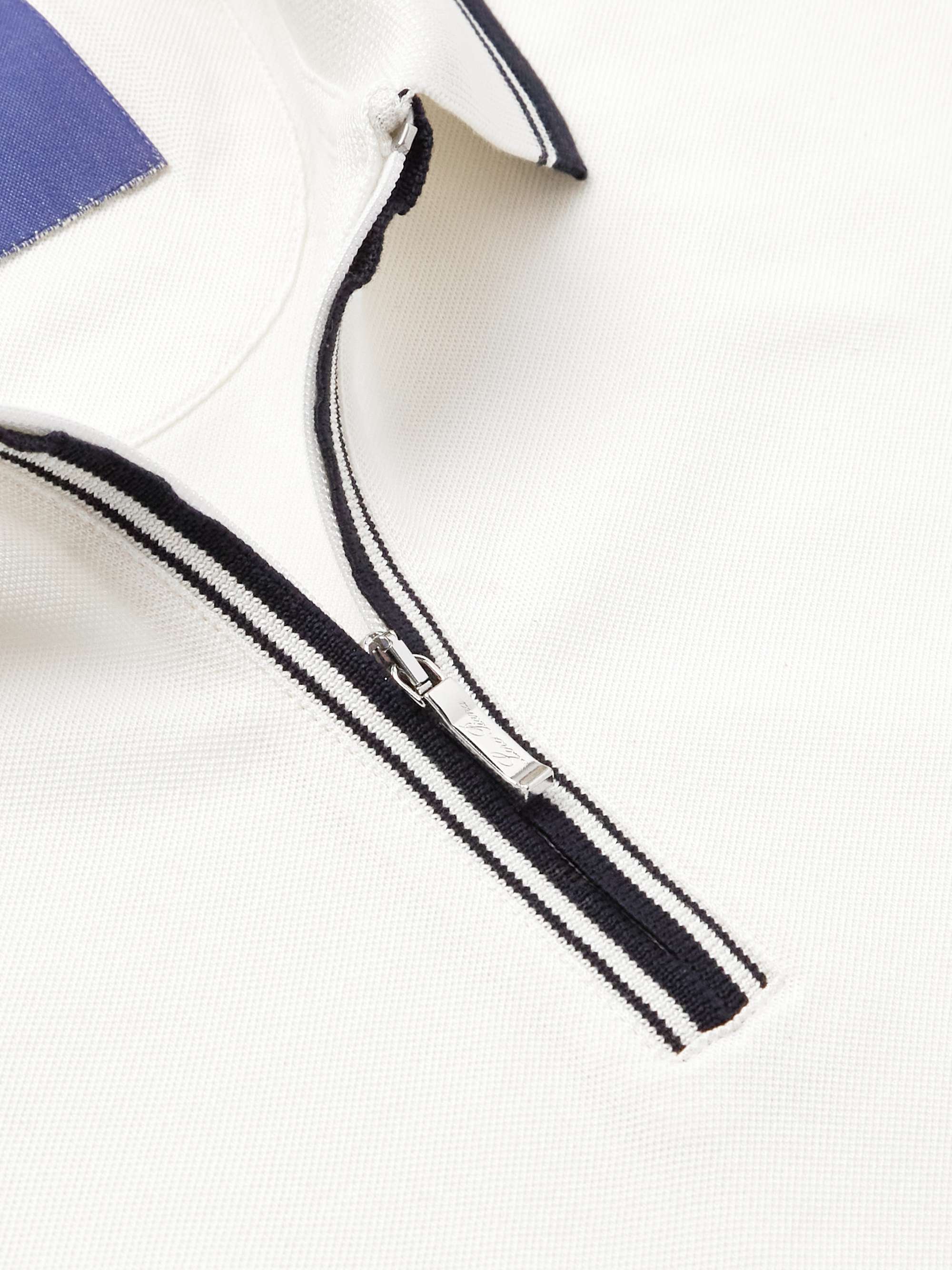 Regatta Stretch-Cotton Piqué Zip-Up Polo Shirt view