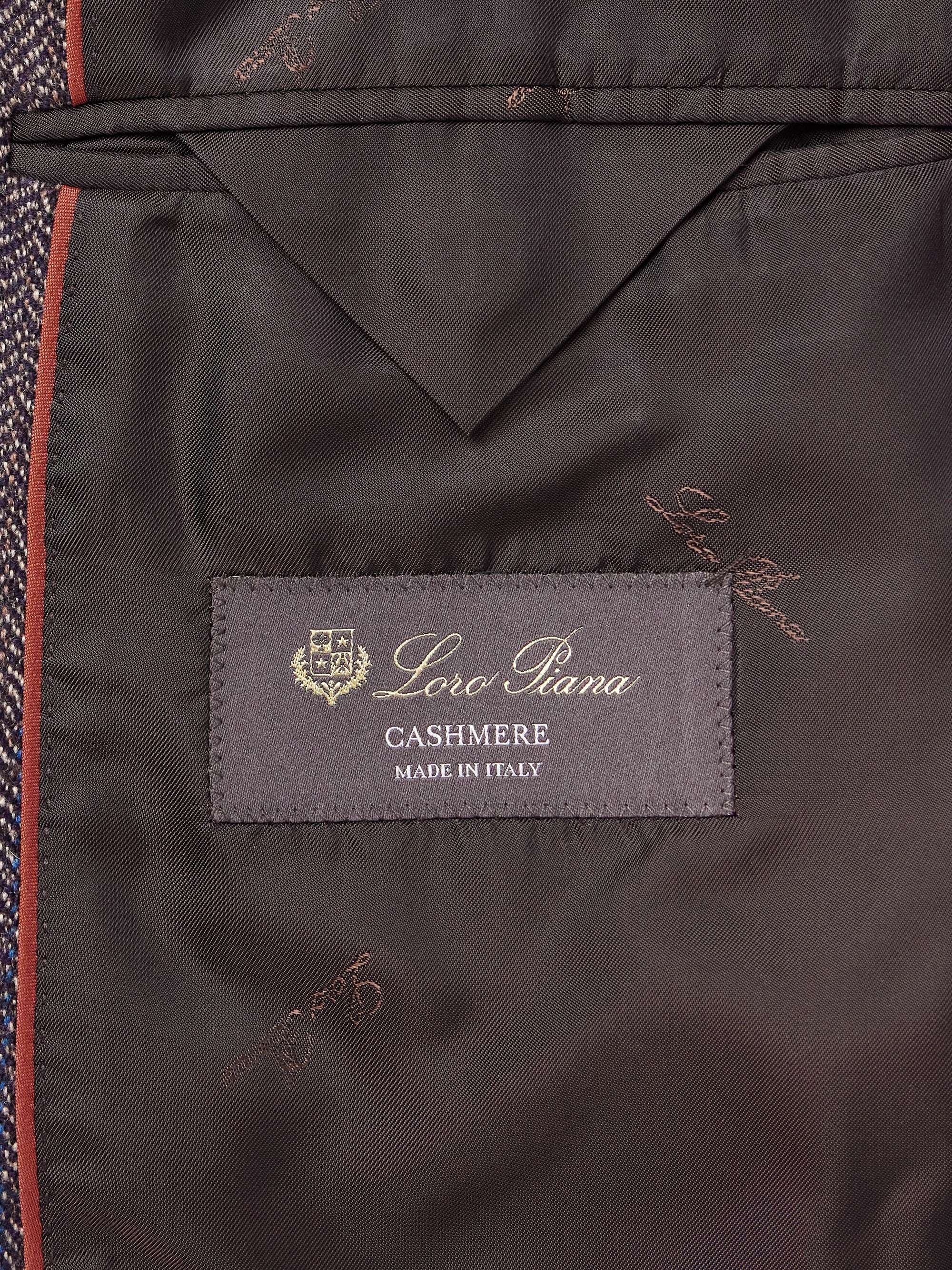 Torino Pinstripe Herringbone Cashmere-Tweed Blazer view