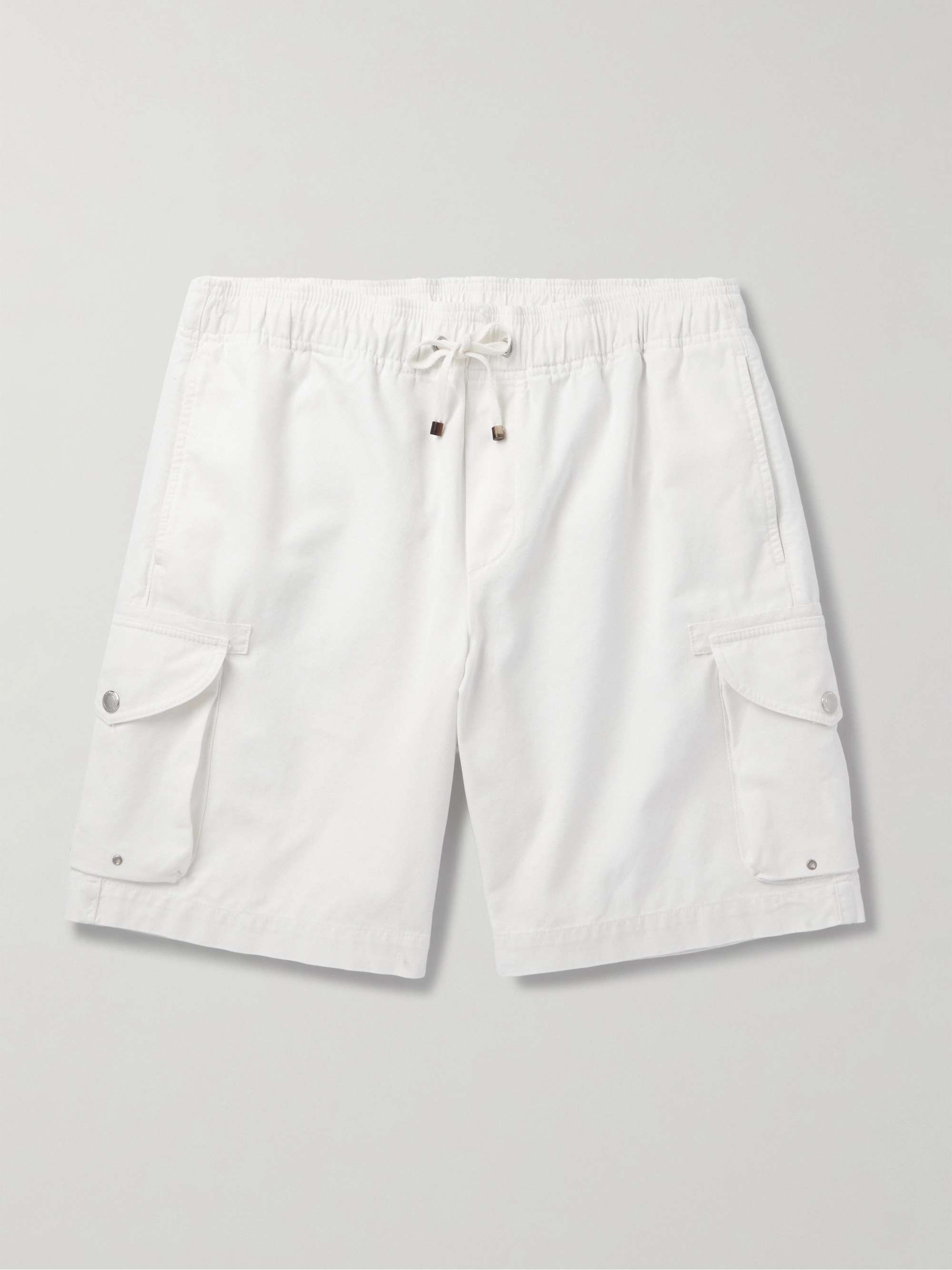 Straight-Leg Cotton-Twill Drawstring Cargo Shorts hero visual