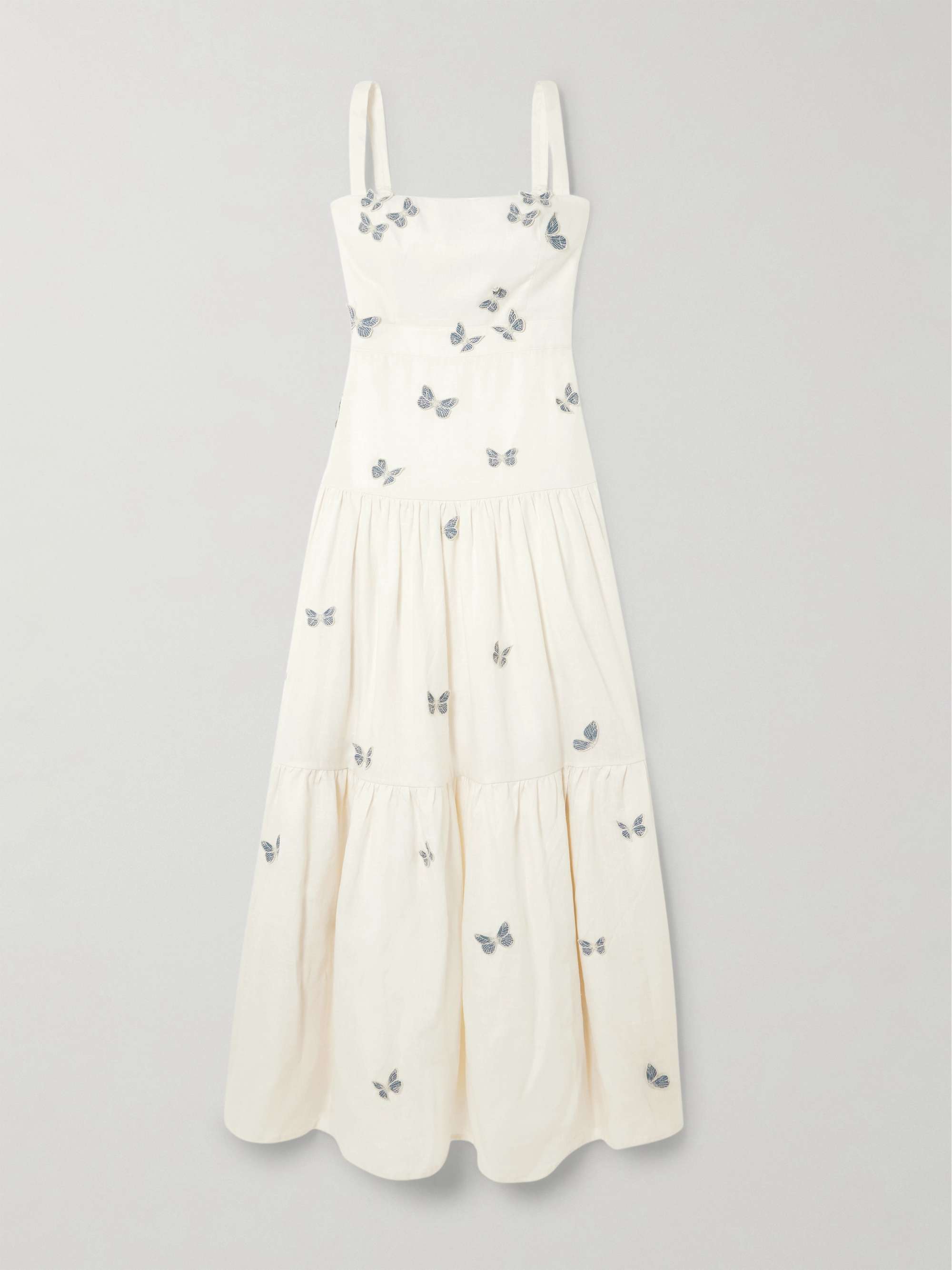 Lima Lymanopoda appliquéd tiered linen maxi dress hero visual