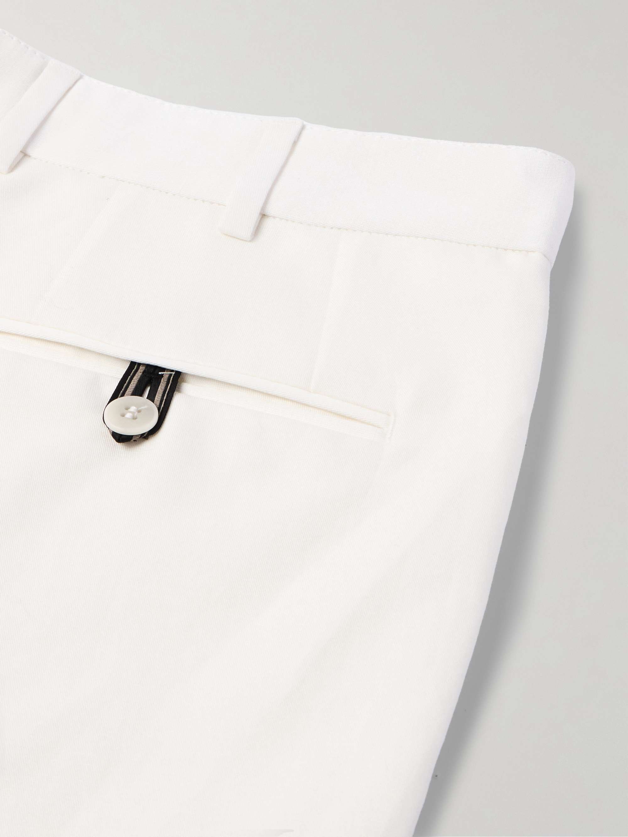 Pienza Slim-Fit Straight-Leg Pleated Linen and Cotton-Blend Twill Shorts view