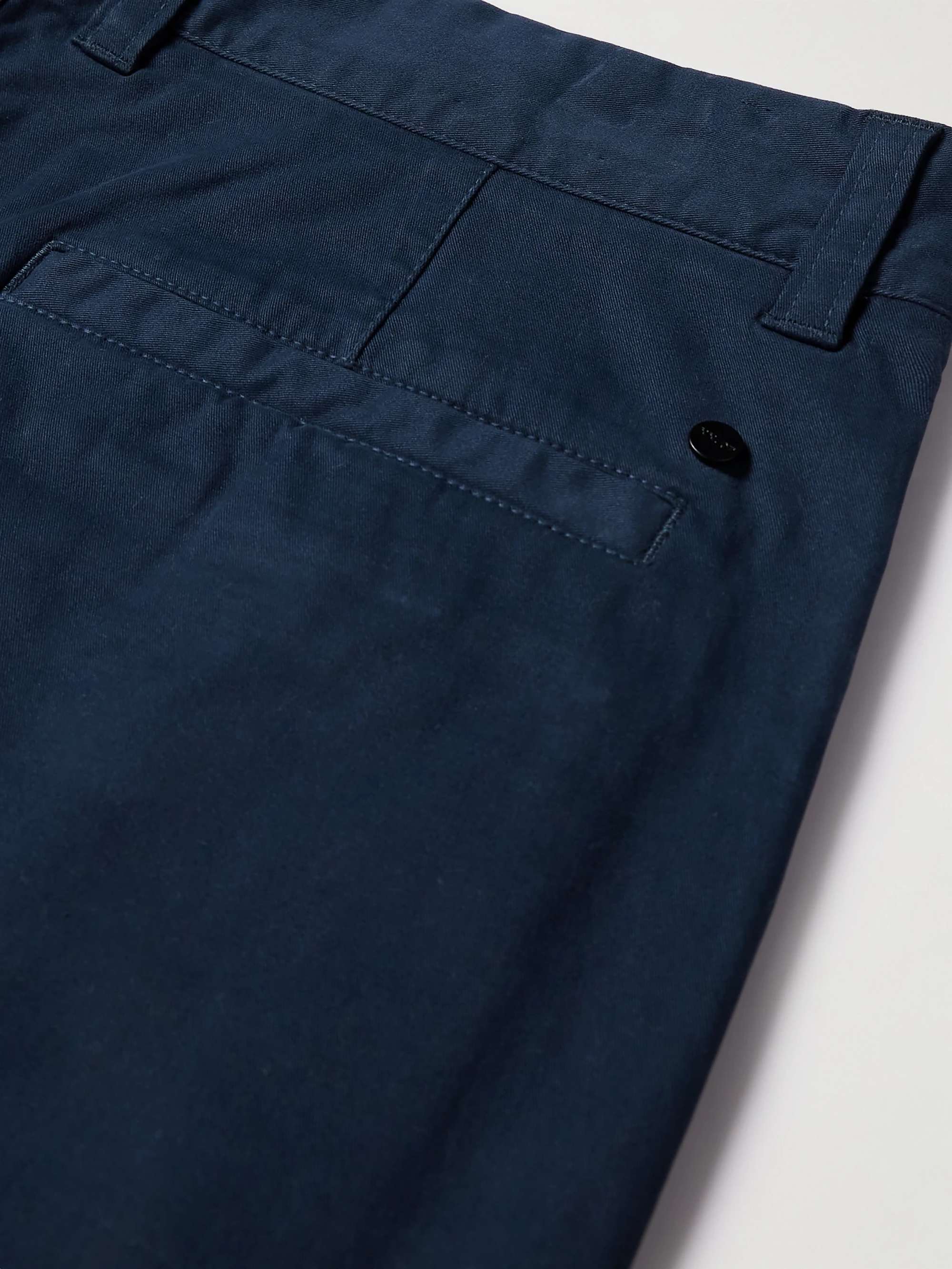 Crown 1090 Straight-Leg Brushed Organic Cotton-Blend Twill Shorts view