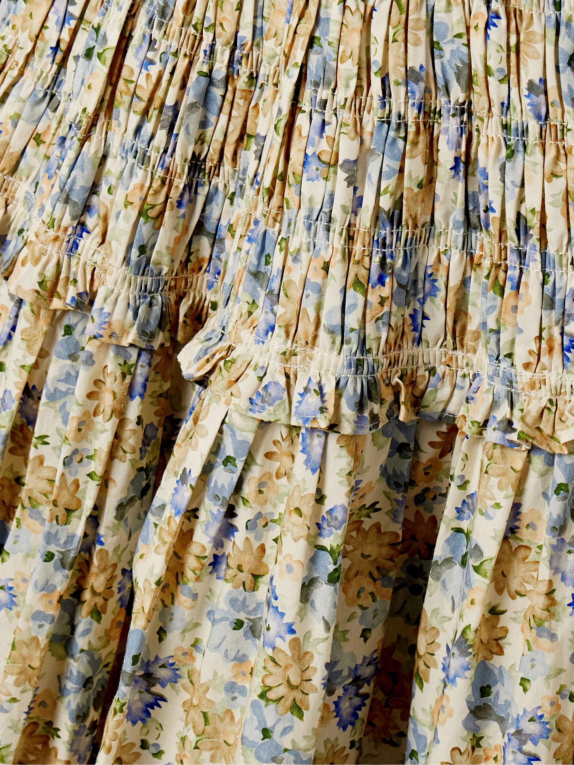 Leanne shirred floral-print cotton-voile midi dress view