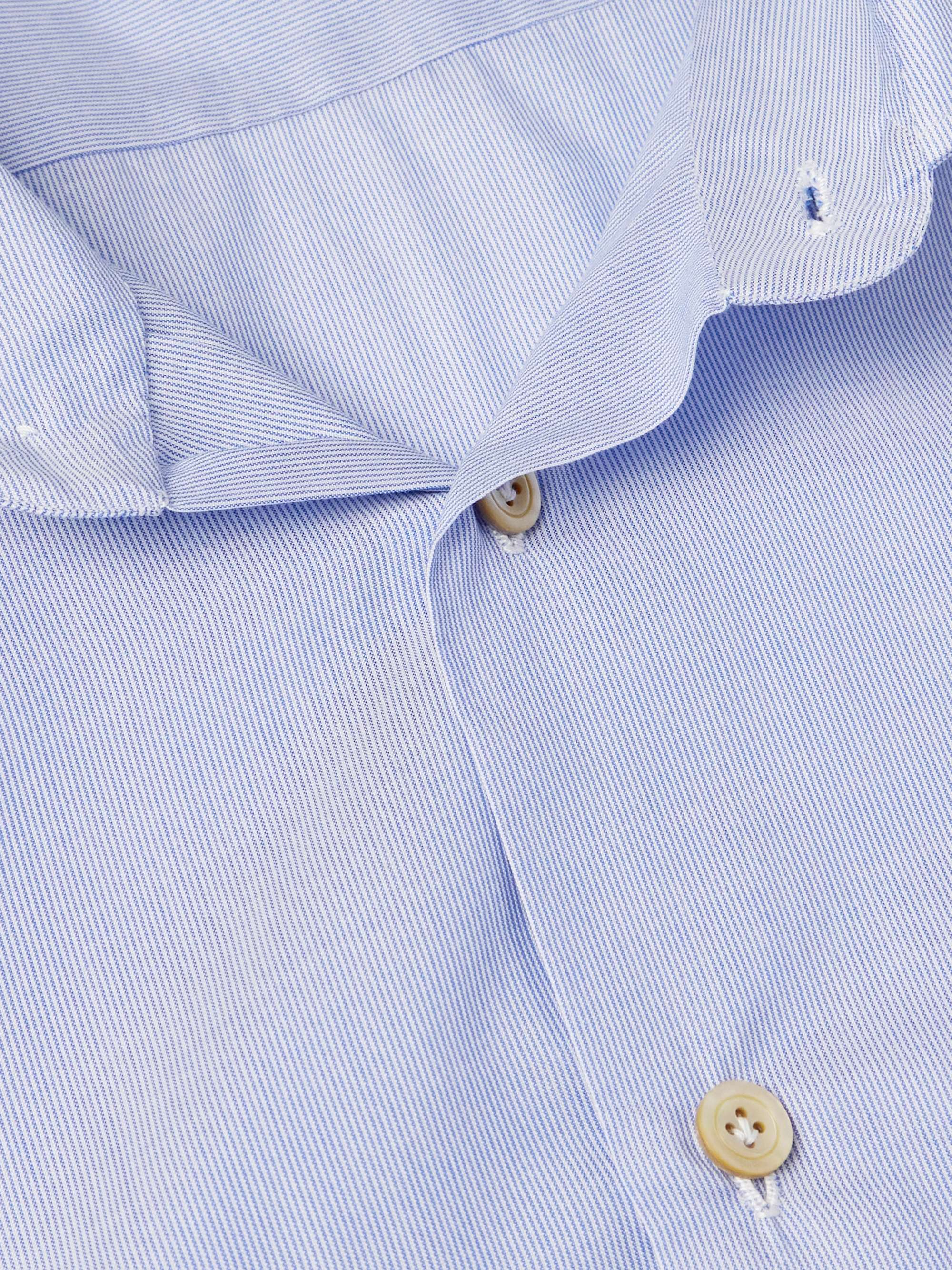 Slim-Fit Striped Cotton Shirt view