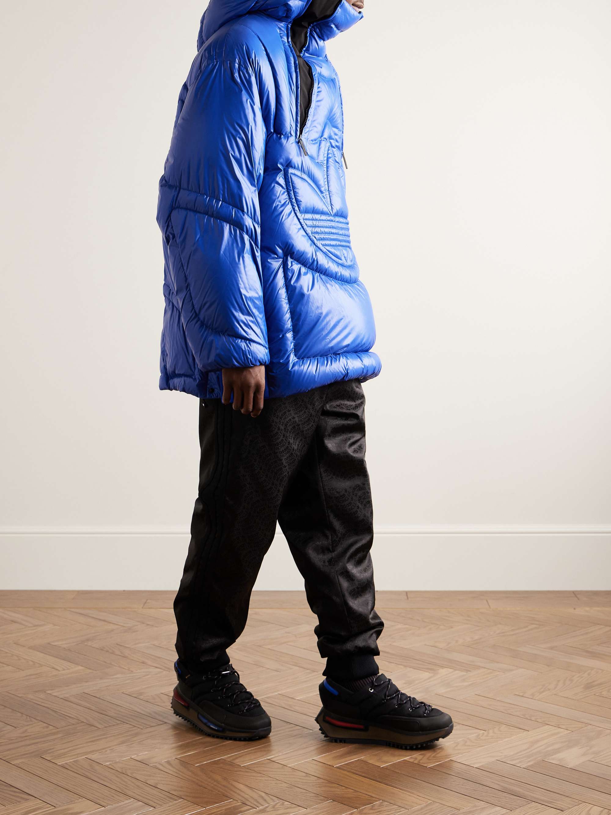 + adidas Originals Chambery Canvas-Trimmed Quilted Glossed-Shell Hooded Down Jacket view