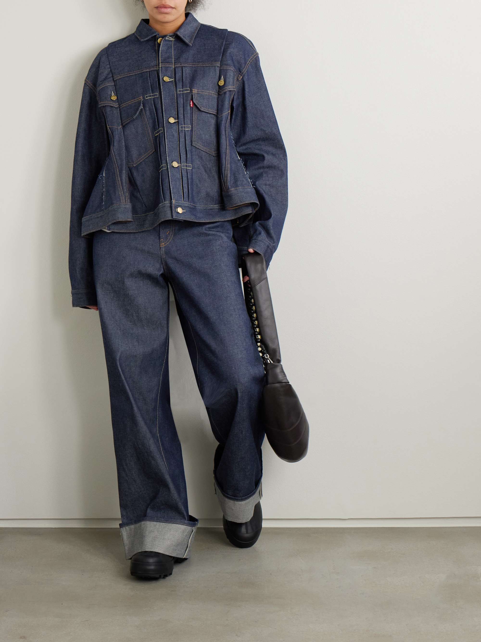 + Levi's pleated denim jacket view