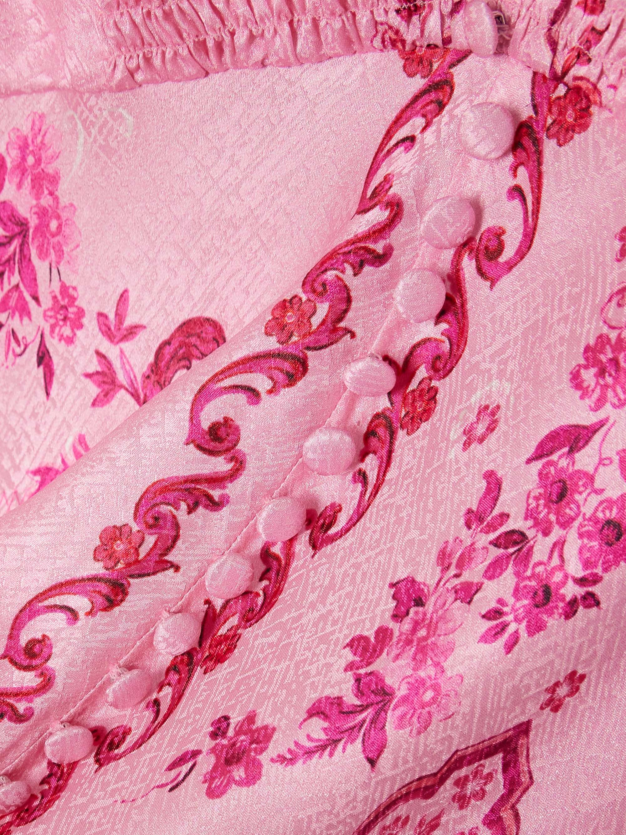 Lea printed silk-satin midi dress view