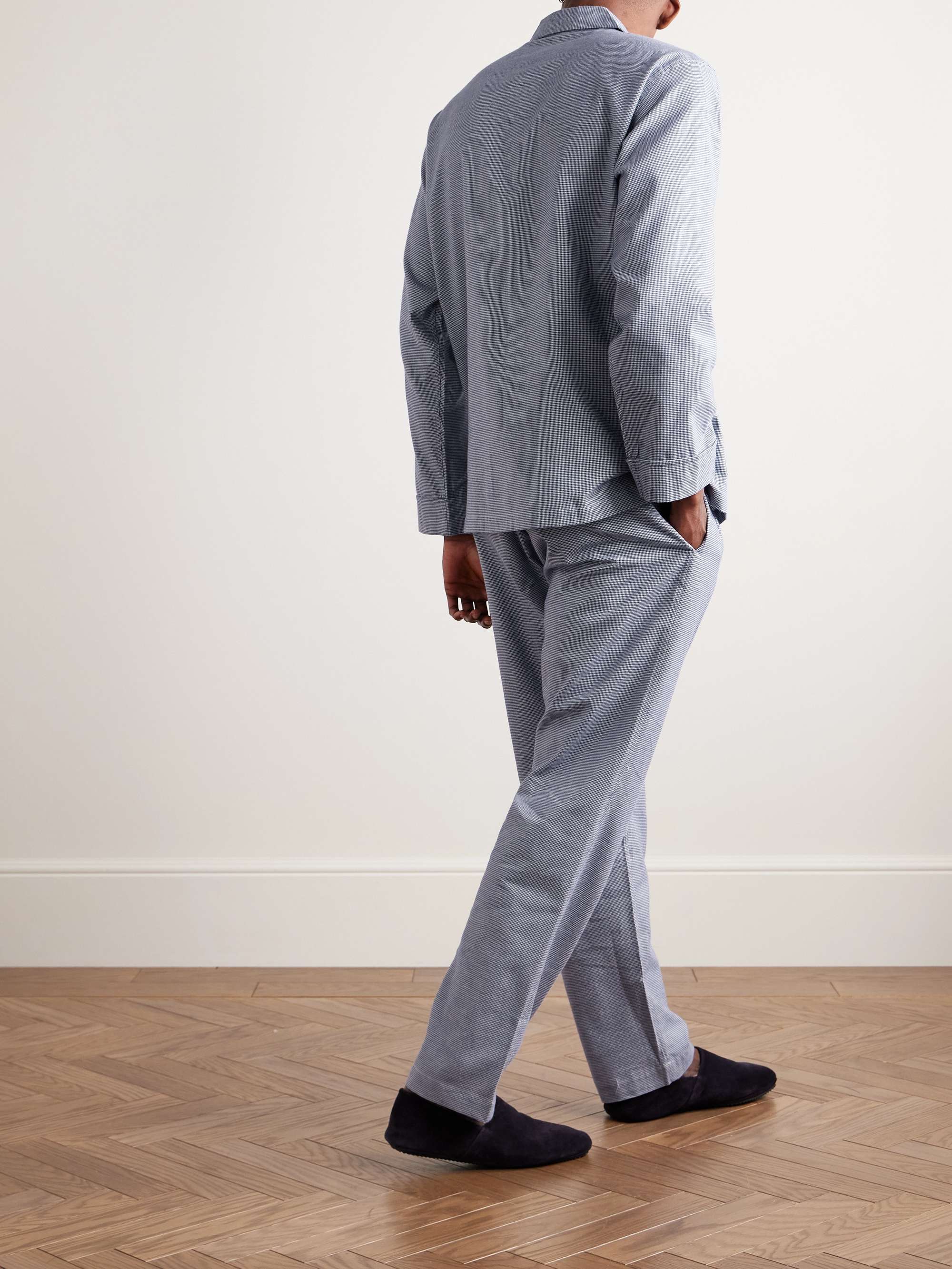Puppytooth Brushed-Cotton Pyjama Set view