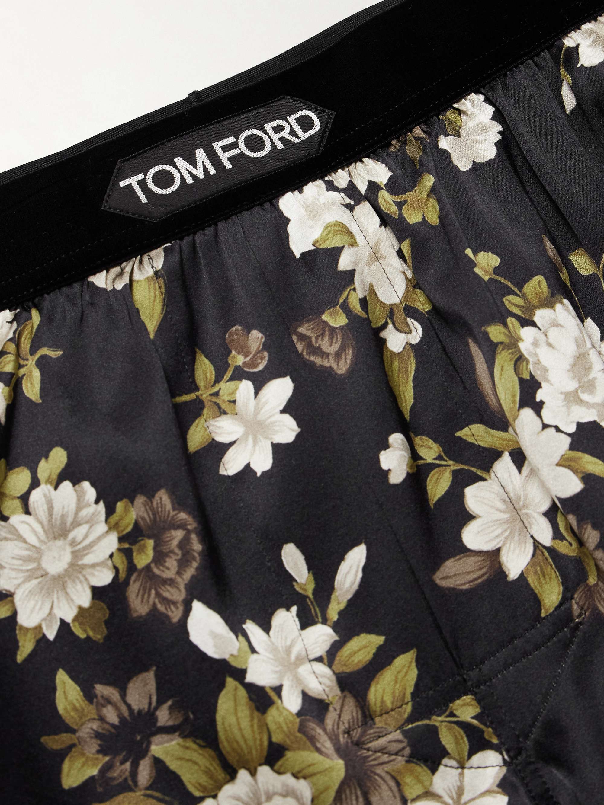 Floral-Print Silk-Blend Boxer Shorts view