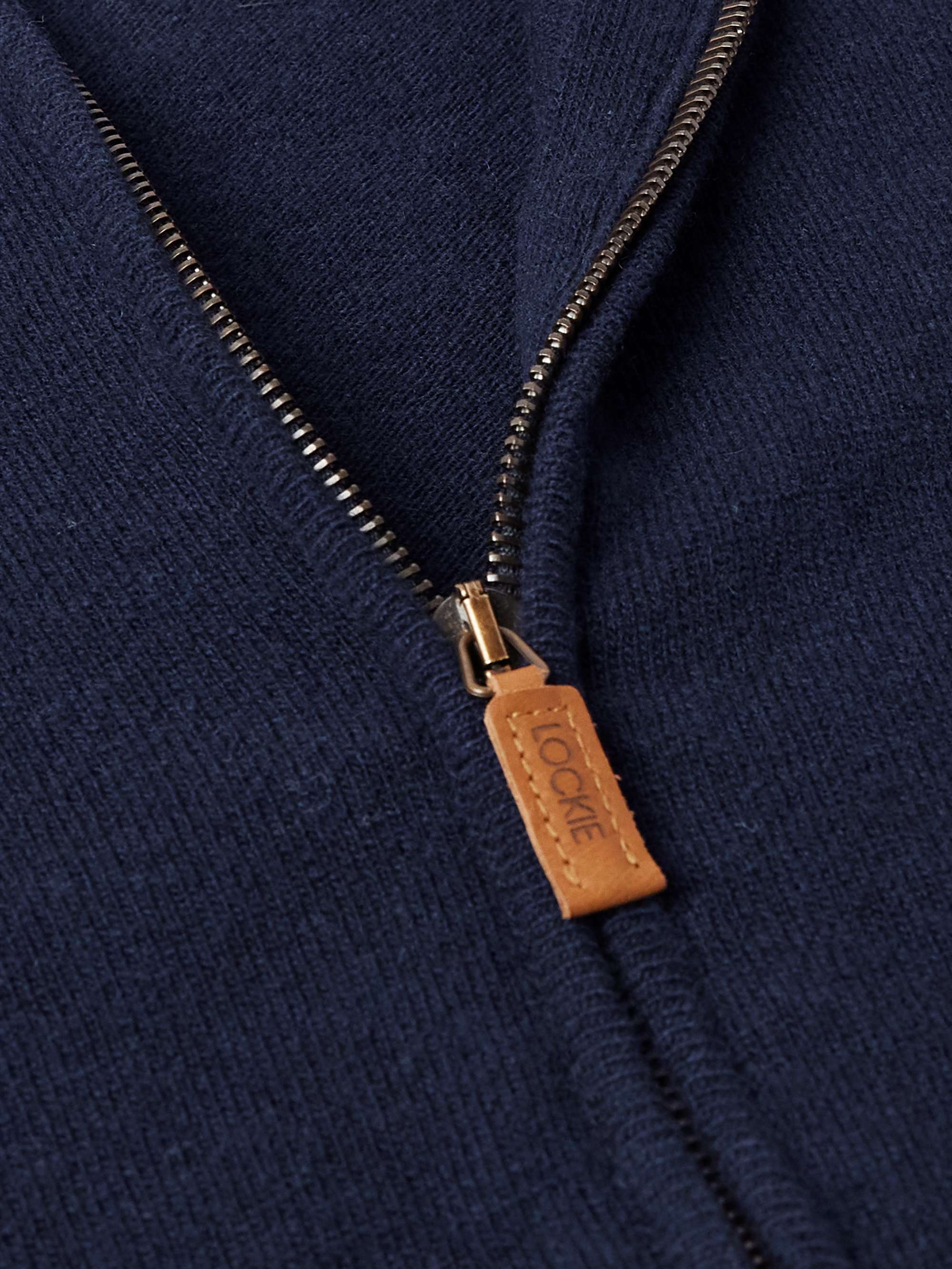+ William Lockie Slim-Fit Merino Wool and Cashmere-Blend Zip-Up Cardigan view
