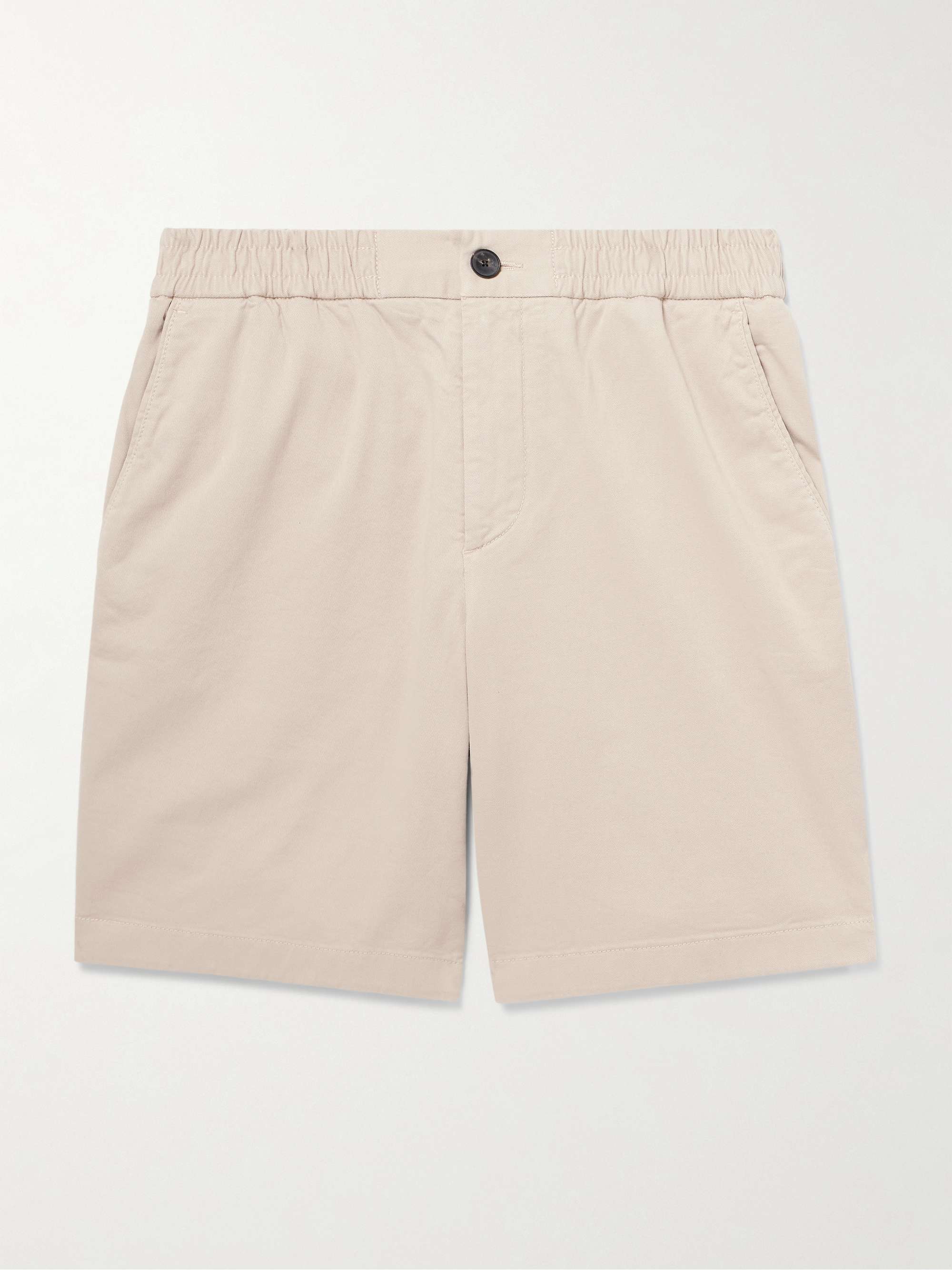 Straight-Leg Garment-Dyed Organic Cotton-Blend Twill Shorts hero visual