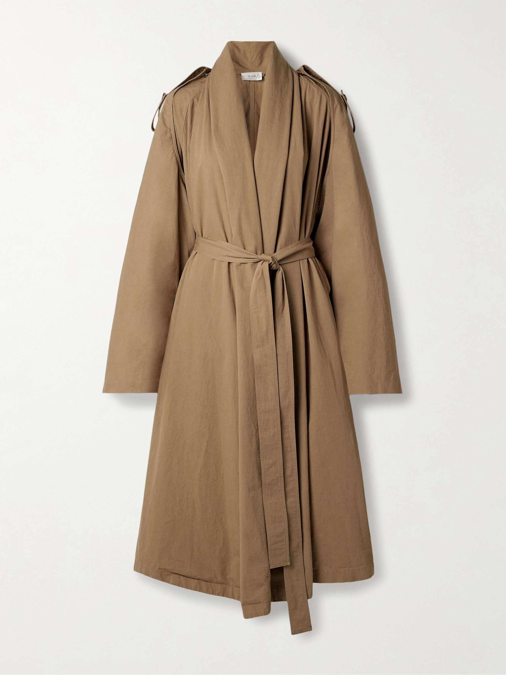 Pami belted cotton-poplin trench coat hero visual