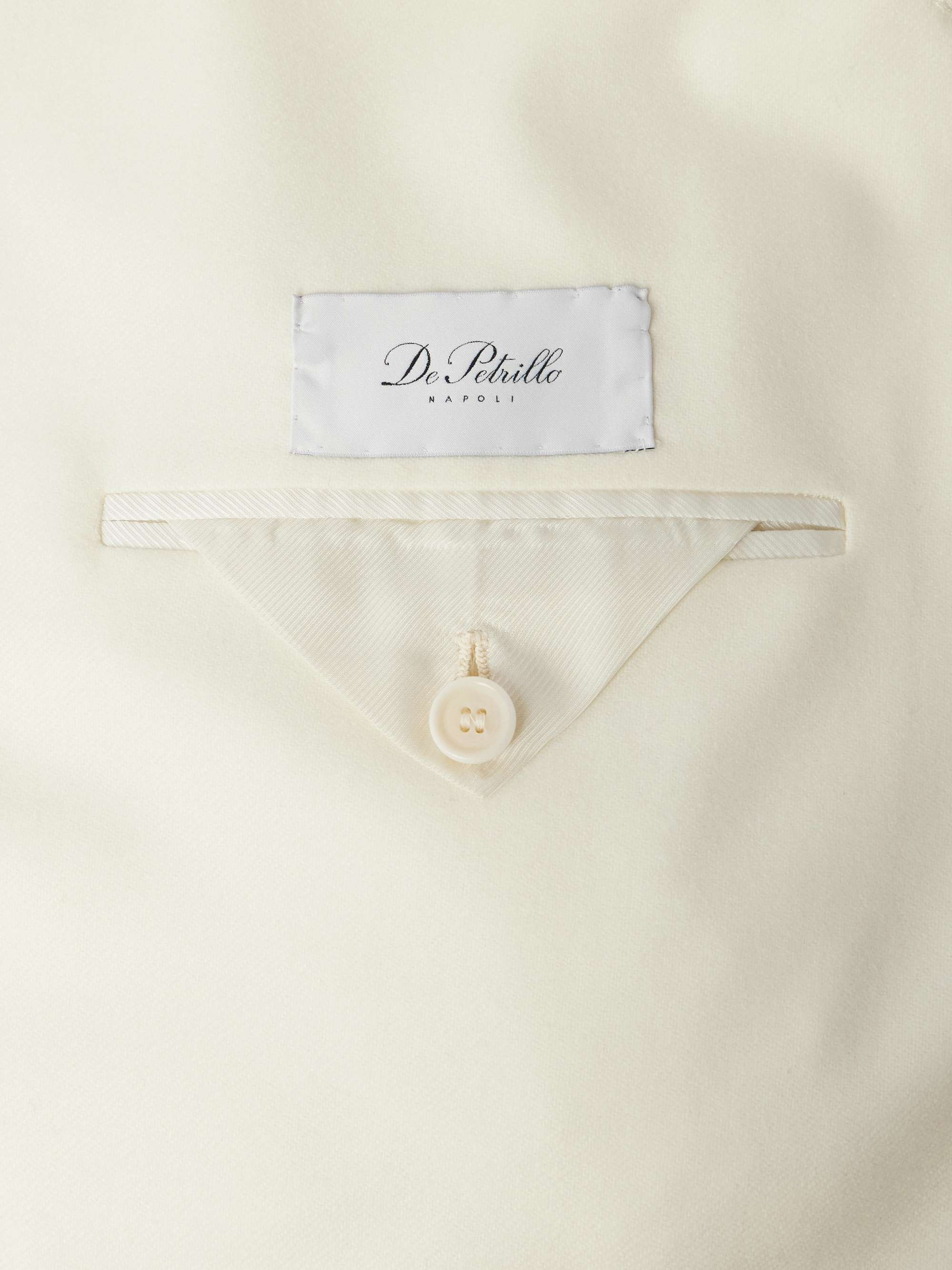 Double-Breasted Wool-Flannel Tuxedo Jacket view