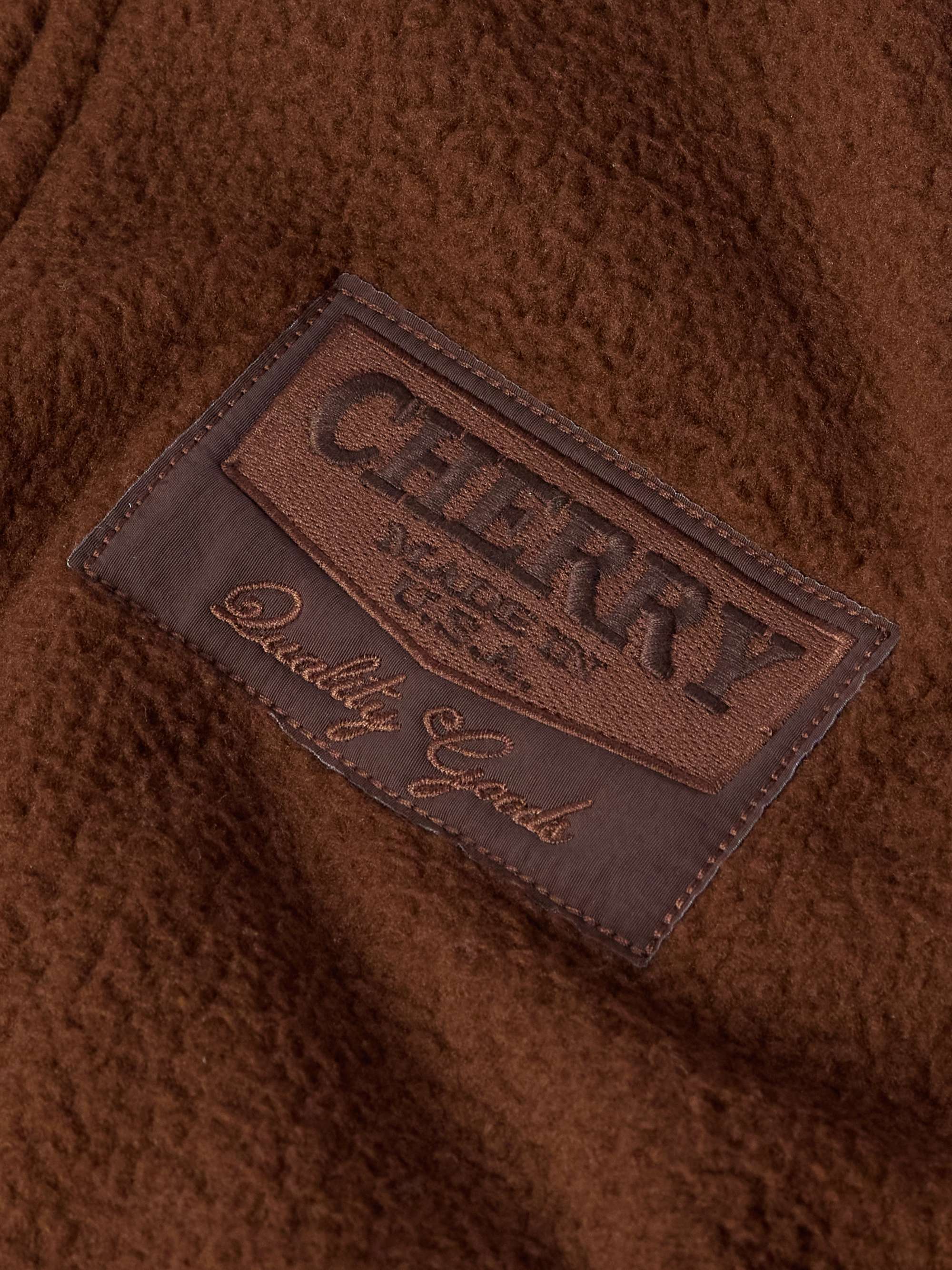 Logo-Appliquéd Shell-Panelled Fleece Jacket view