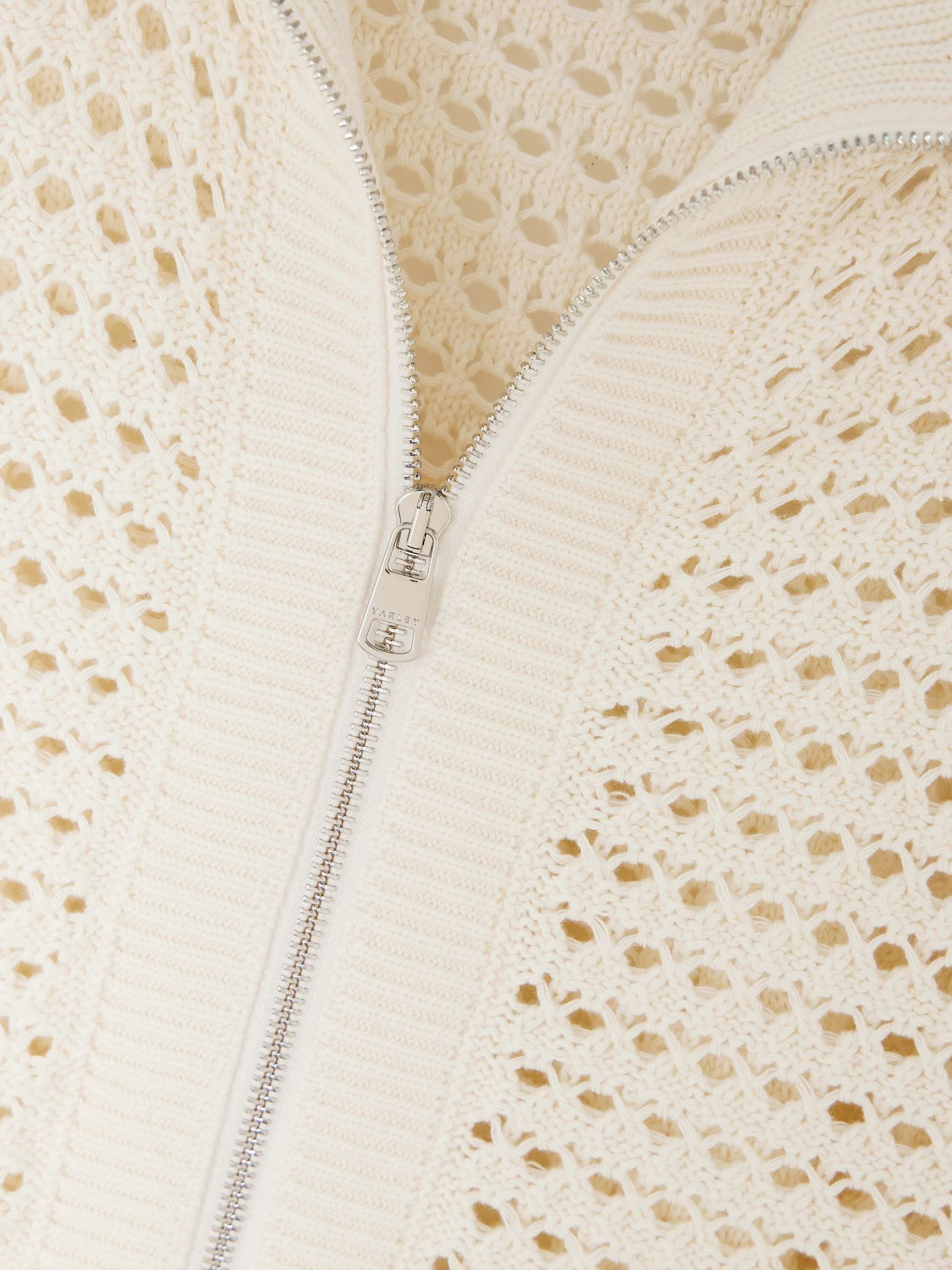 Eloise pointelle-knit cotton cardigan view