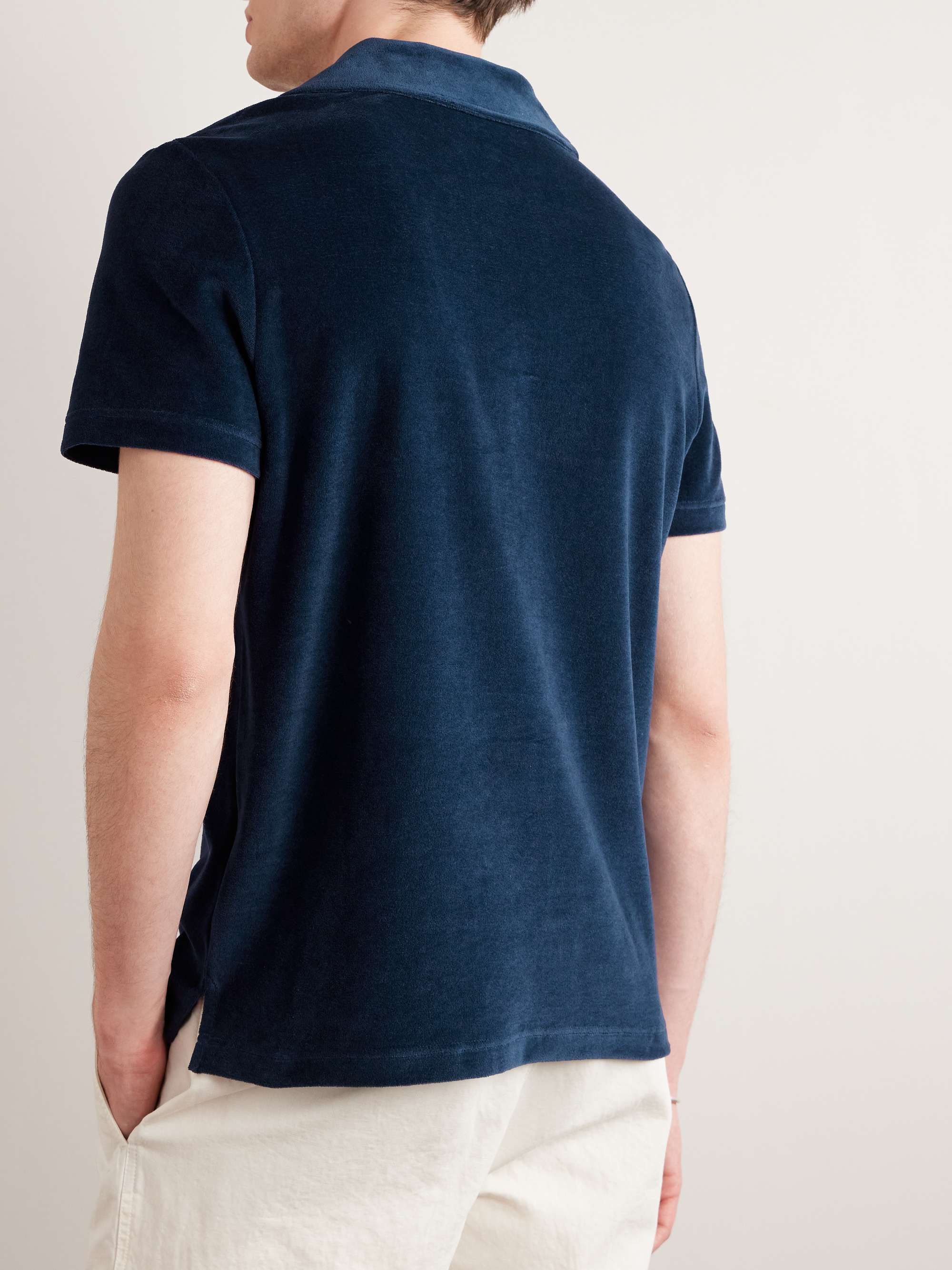 Cotton and Silk-Blend Jersey Polo Shirt view
