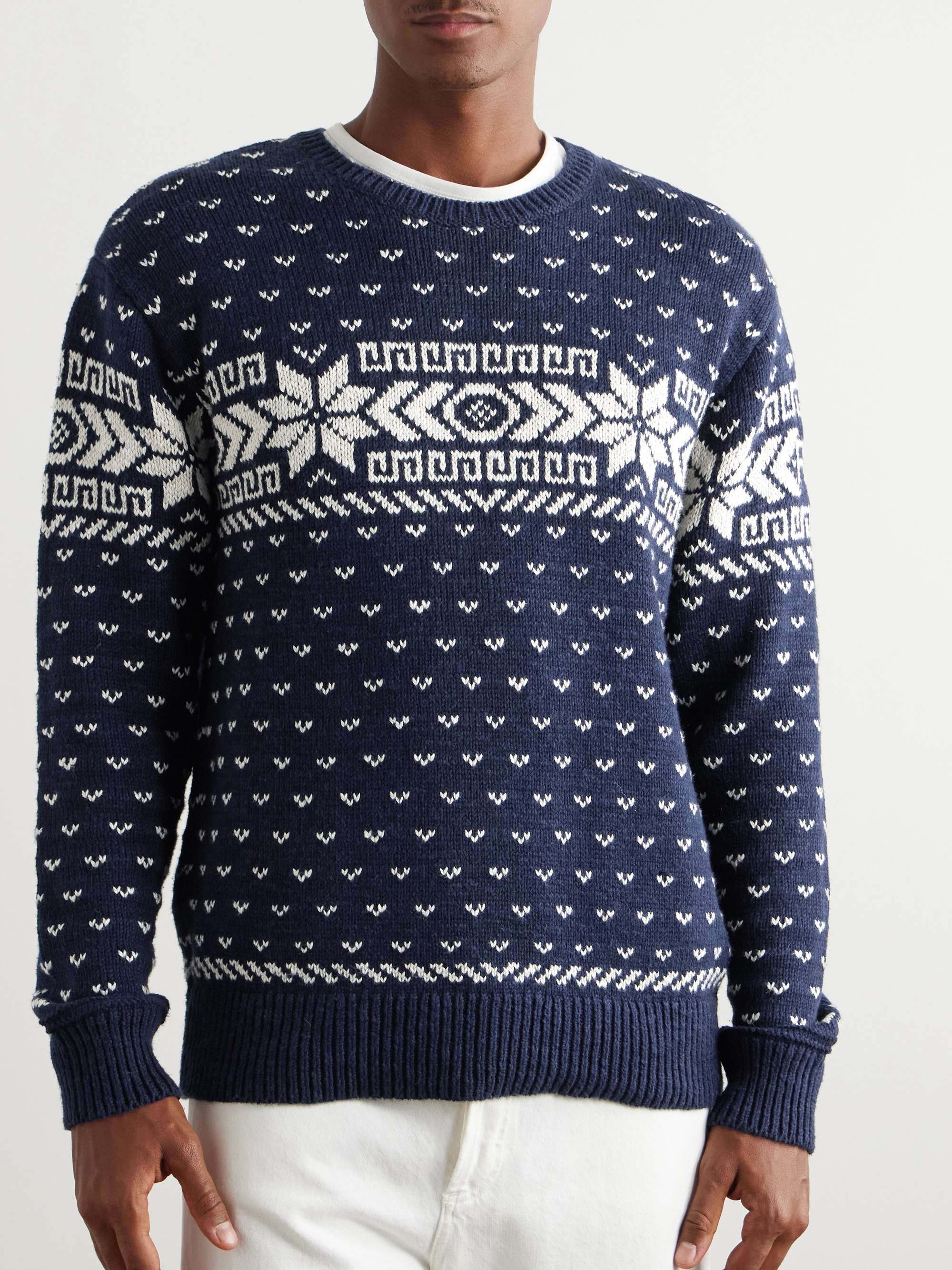 Fair Isle Cotton and Cashmere-Blend Sweater view