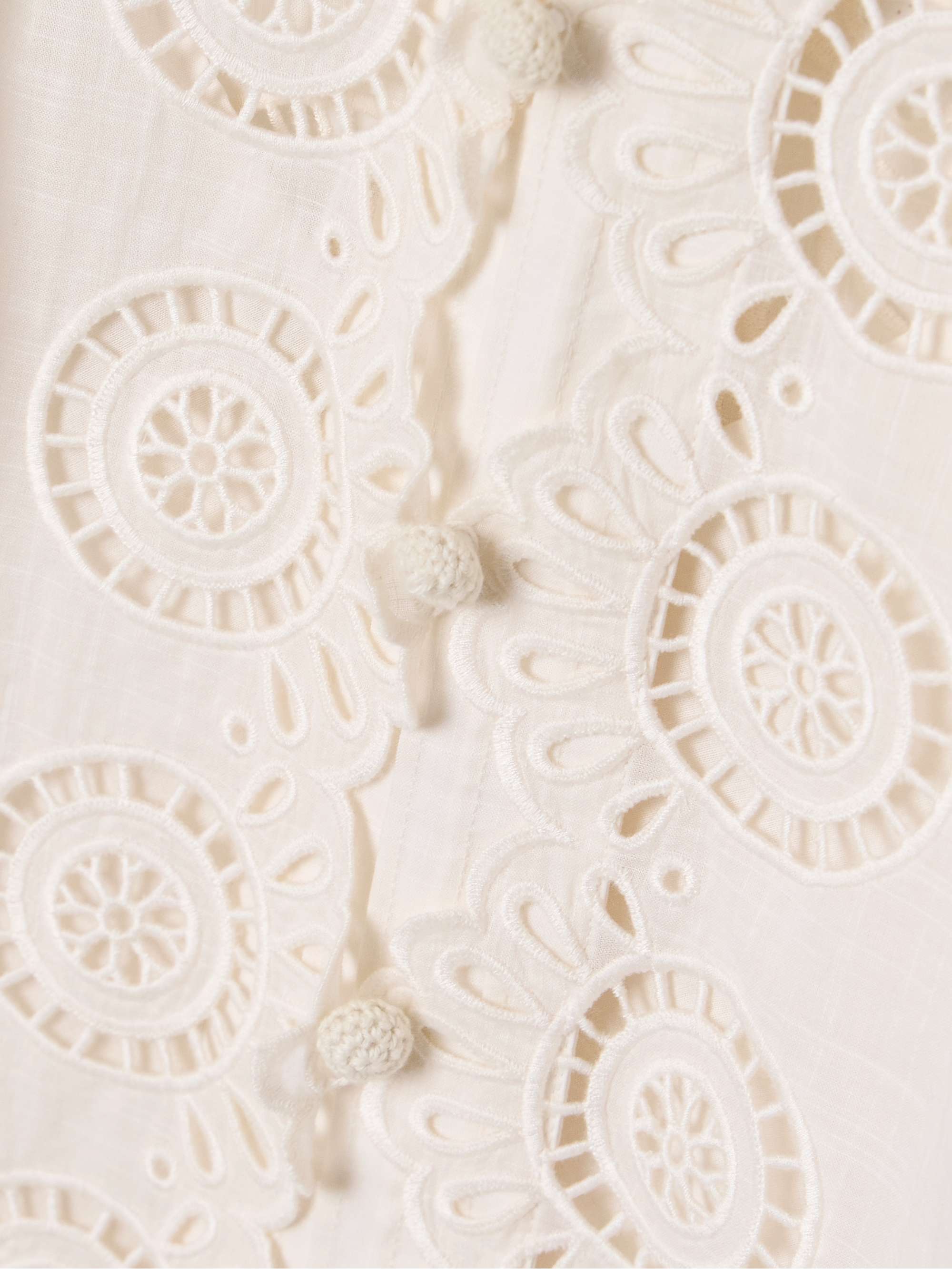 Lucky pintucked broderie anglaise cotton-voile top view