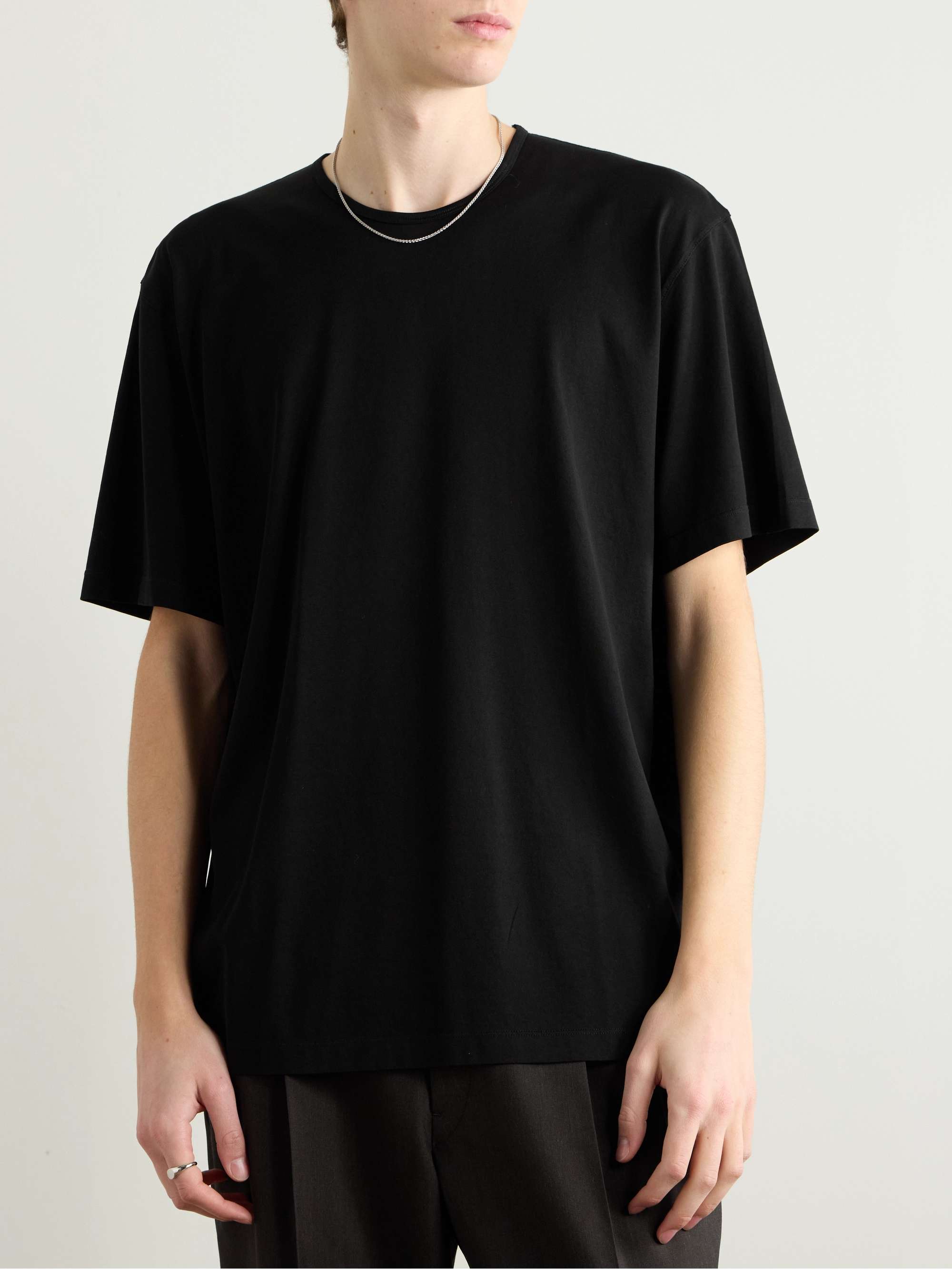 Oversized Mercerised Cotton-Jersey T-Shirt view