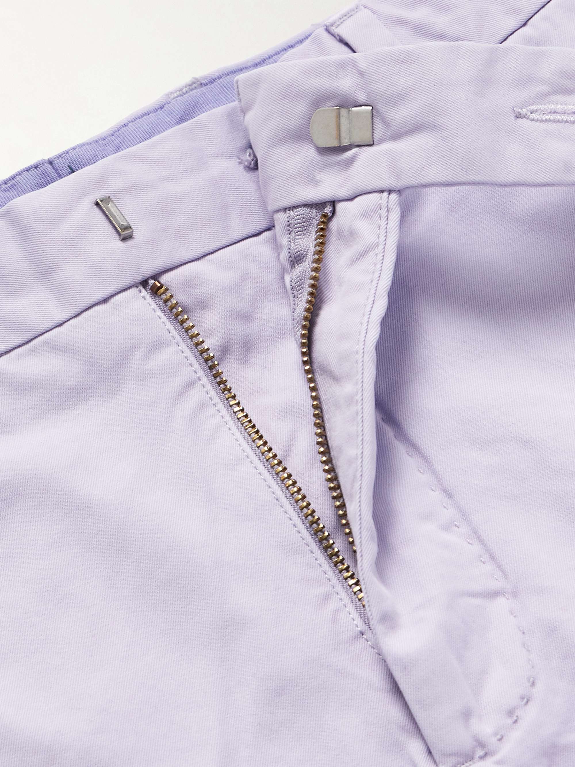 Slim-Fit Straight-Leg Garment-Dyed Cotton-Twill Shorts view