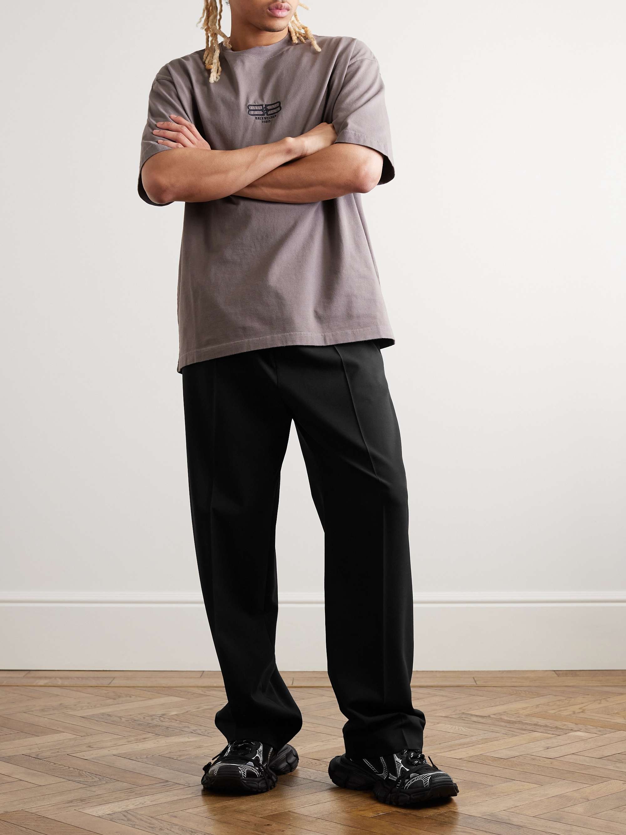 Wide-Leg Wool Trousers view
