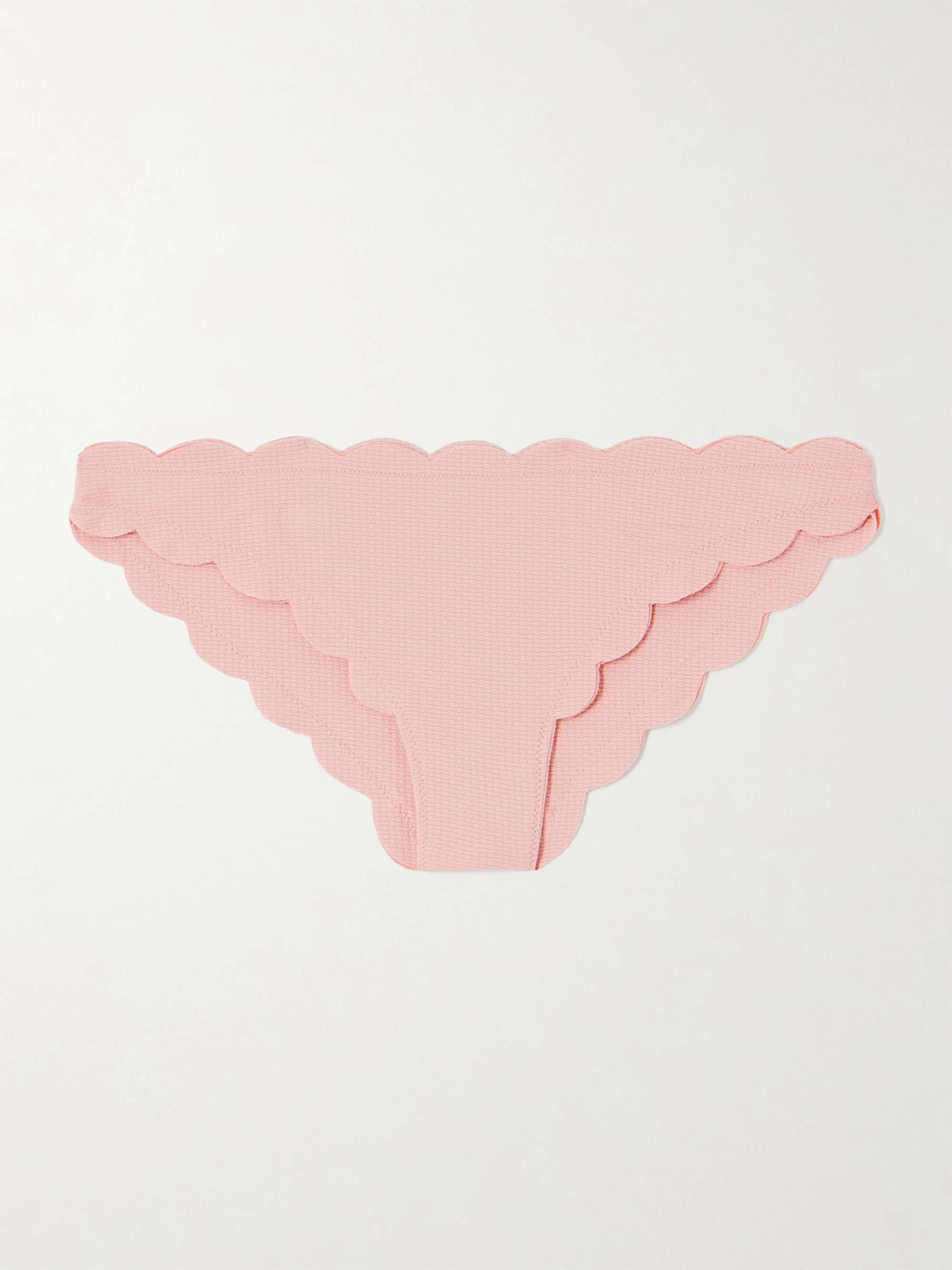 Antibes scalloped recycled-seersucker bikini briefs hero visual