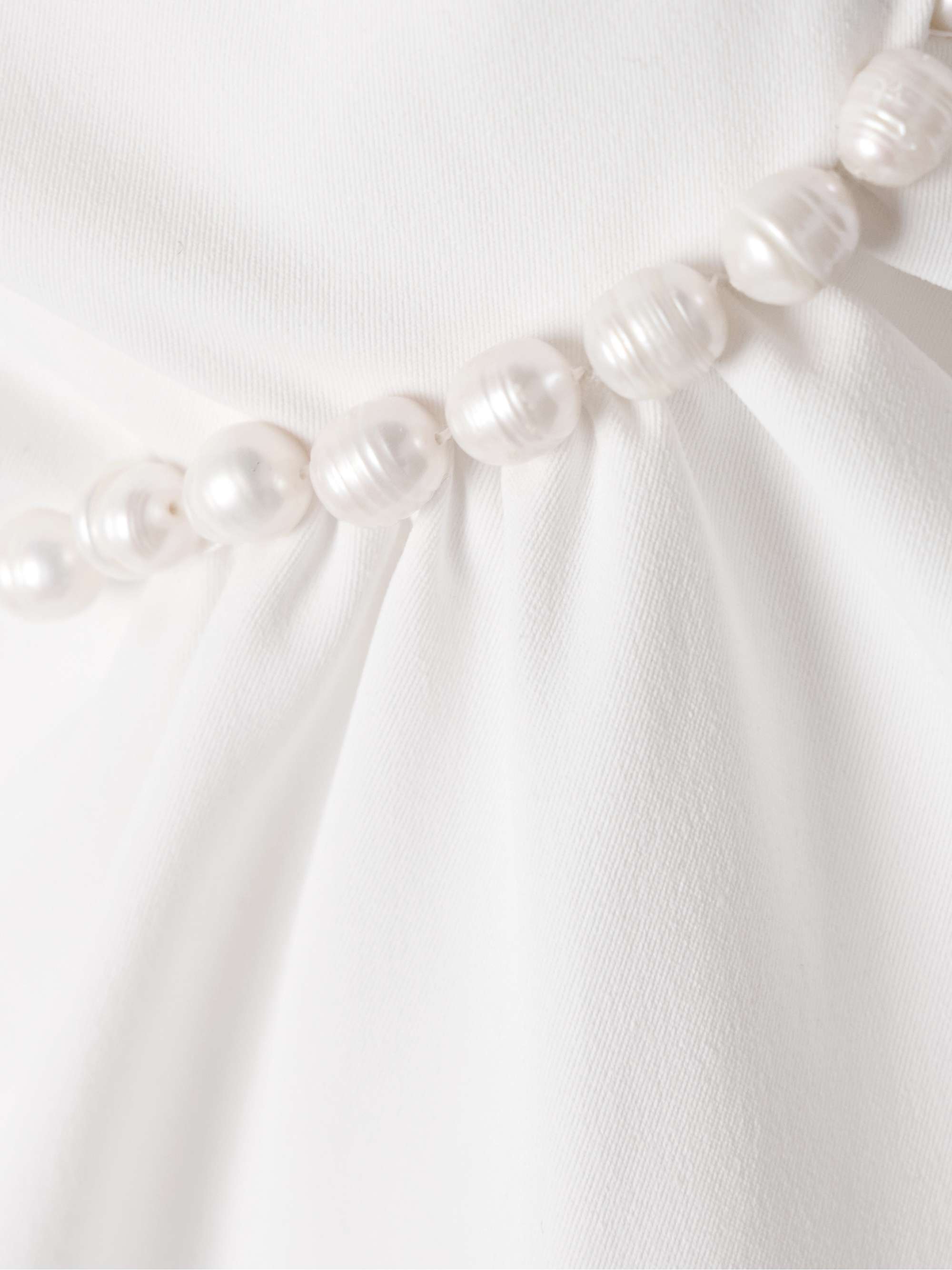 Fiona strapless faux pearl-embellished twisted twill mini dress view