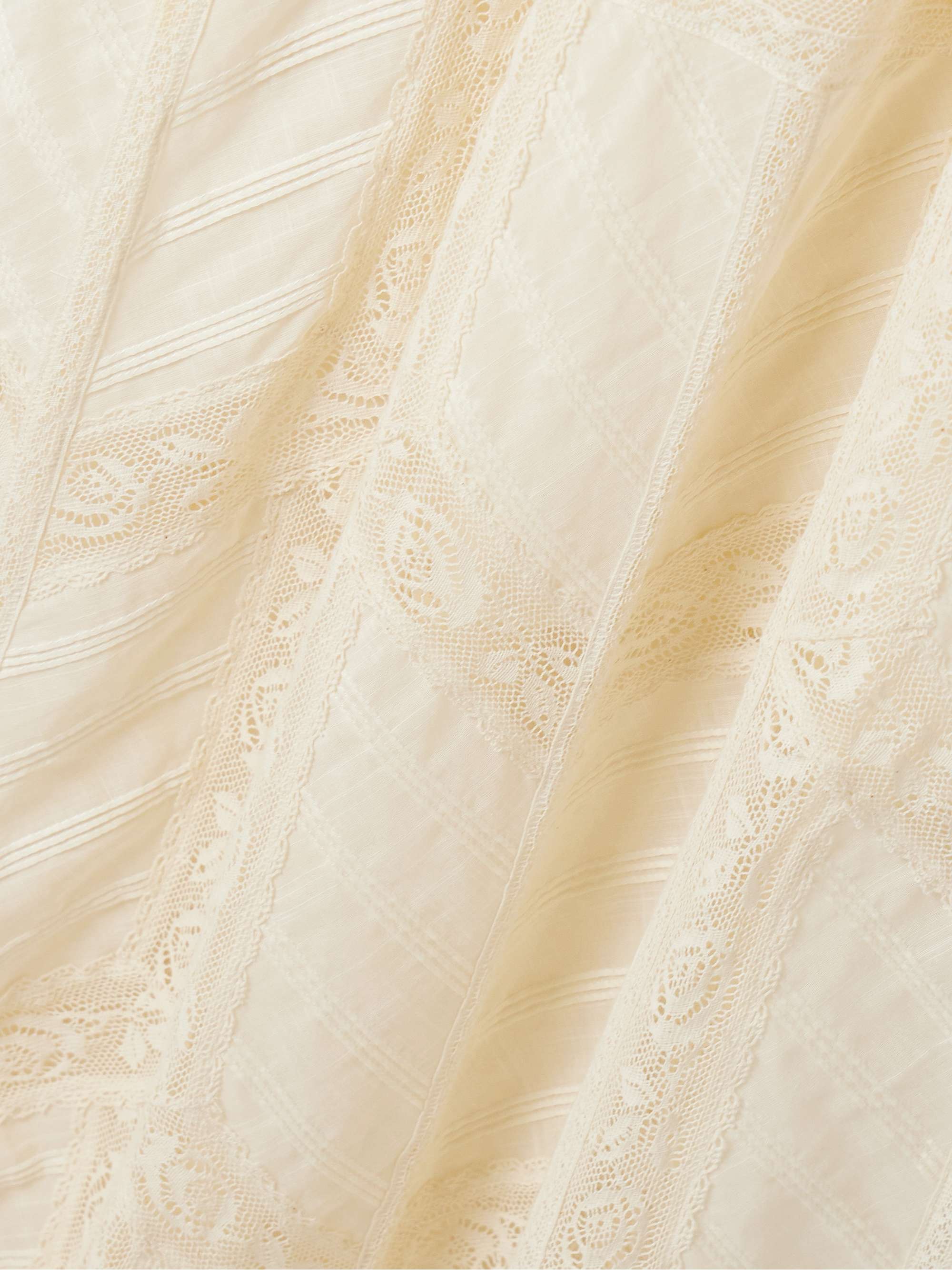 Acacia lace-trimmed cotton-voile maxi dress view