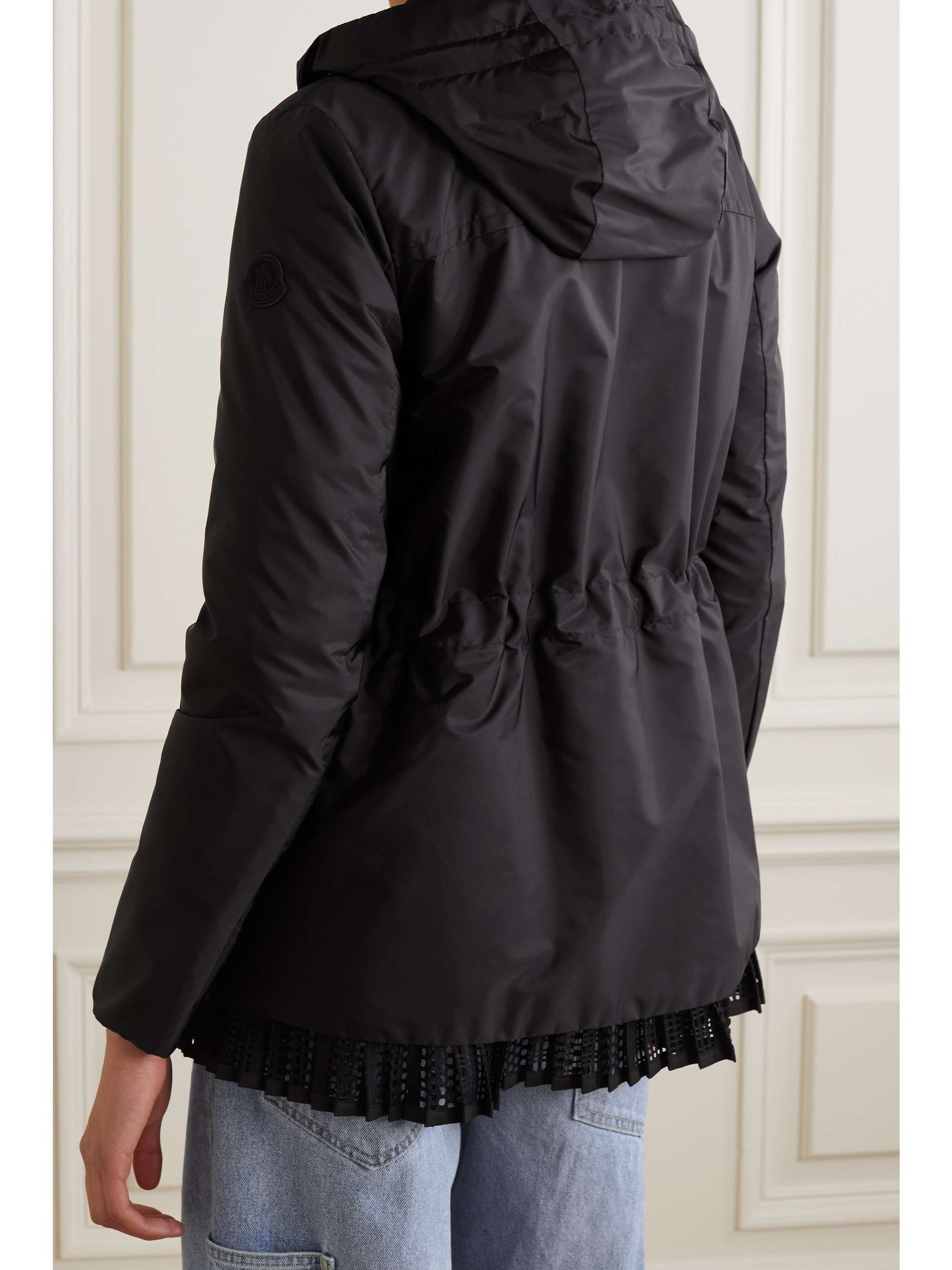 Baaba crocheted lace-trimmed shell parka view