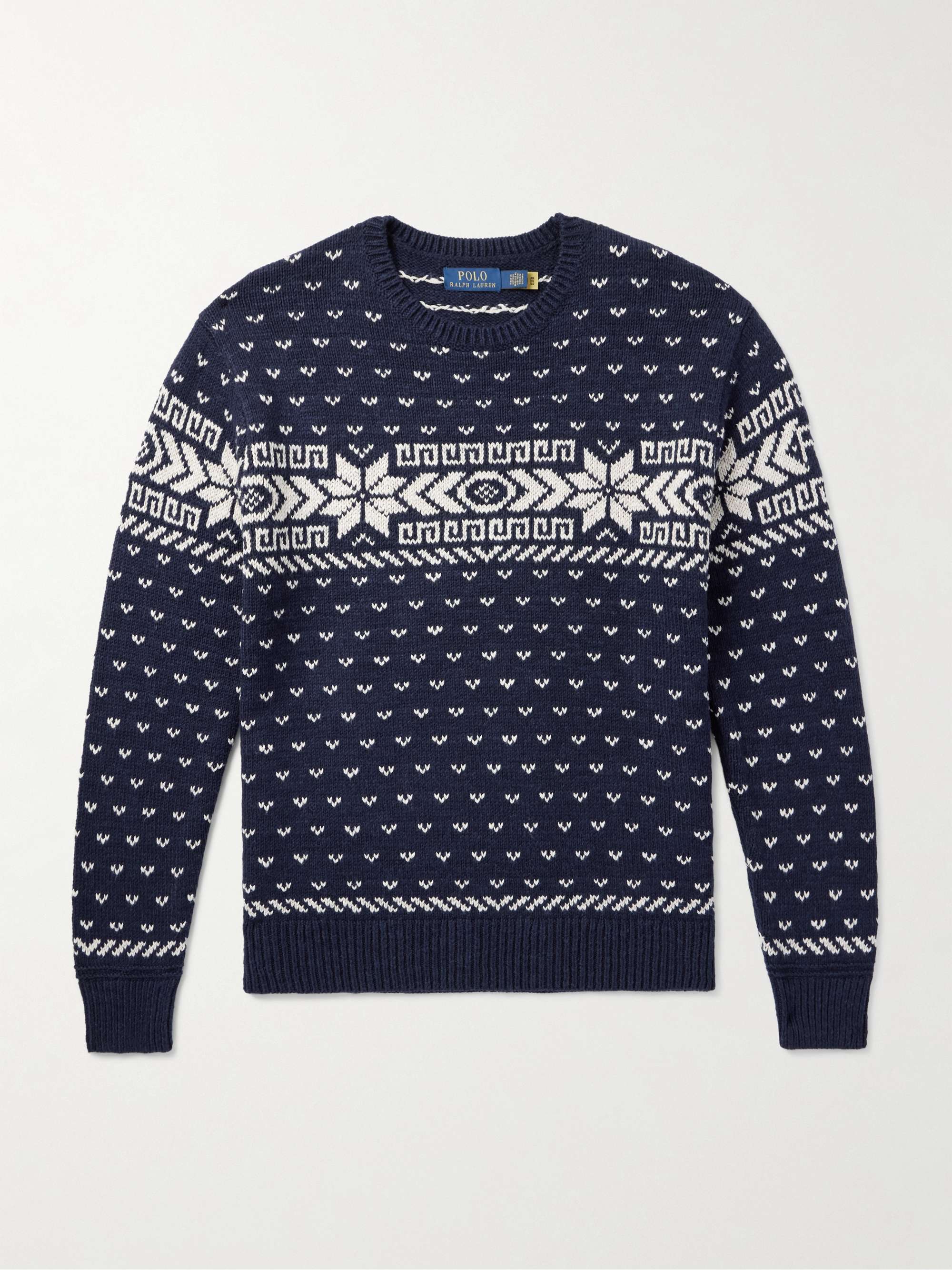Fair Isle Cotton and Cashmere-Blend Sweater hero visual