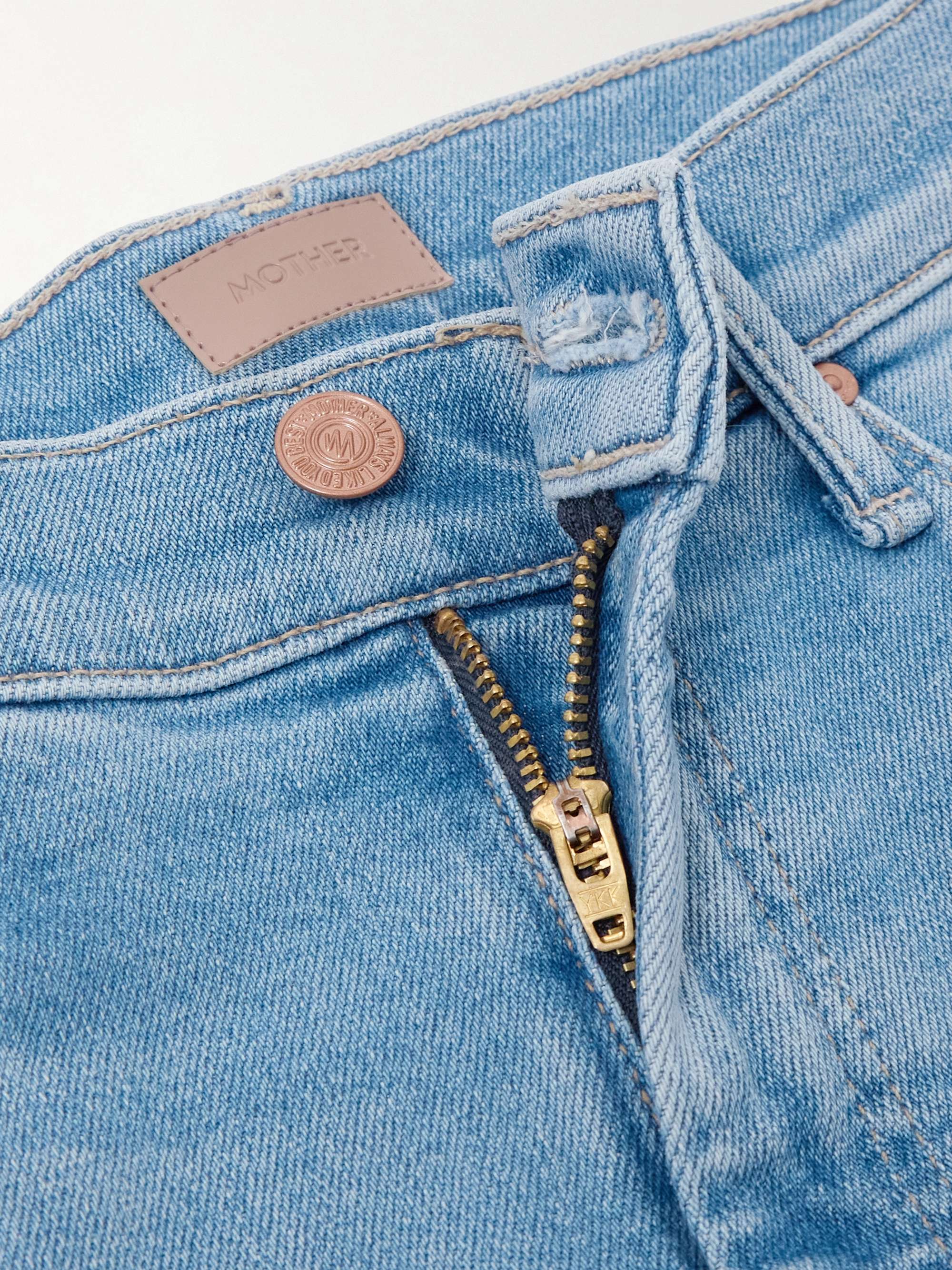 The Kick It Ankle Fray distressed high-rise straight-leg jeans view